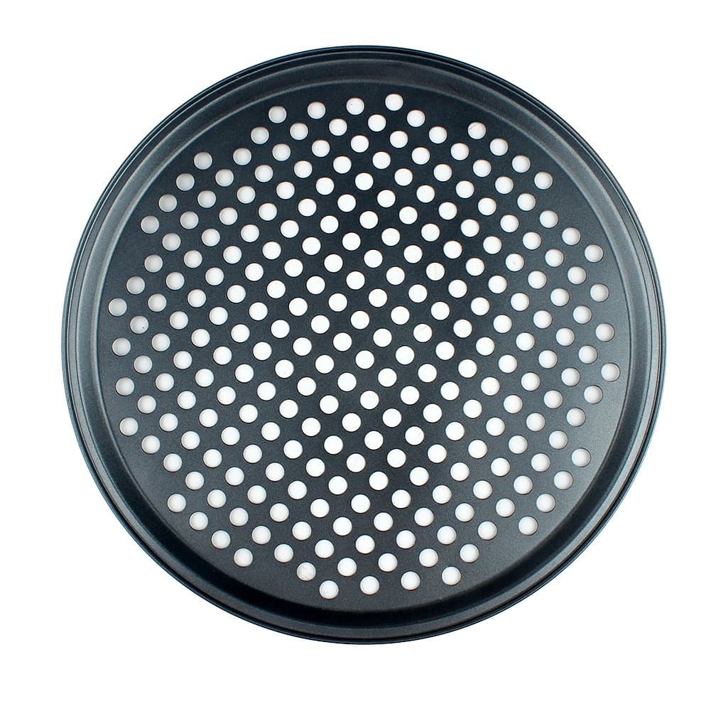 CENZ Nonstick Pizza Vented Pan,Teflon Carbon Steel Crispy Pizza Pan with Holes-13 Inch