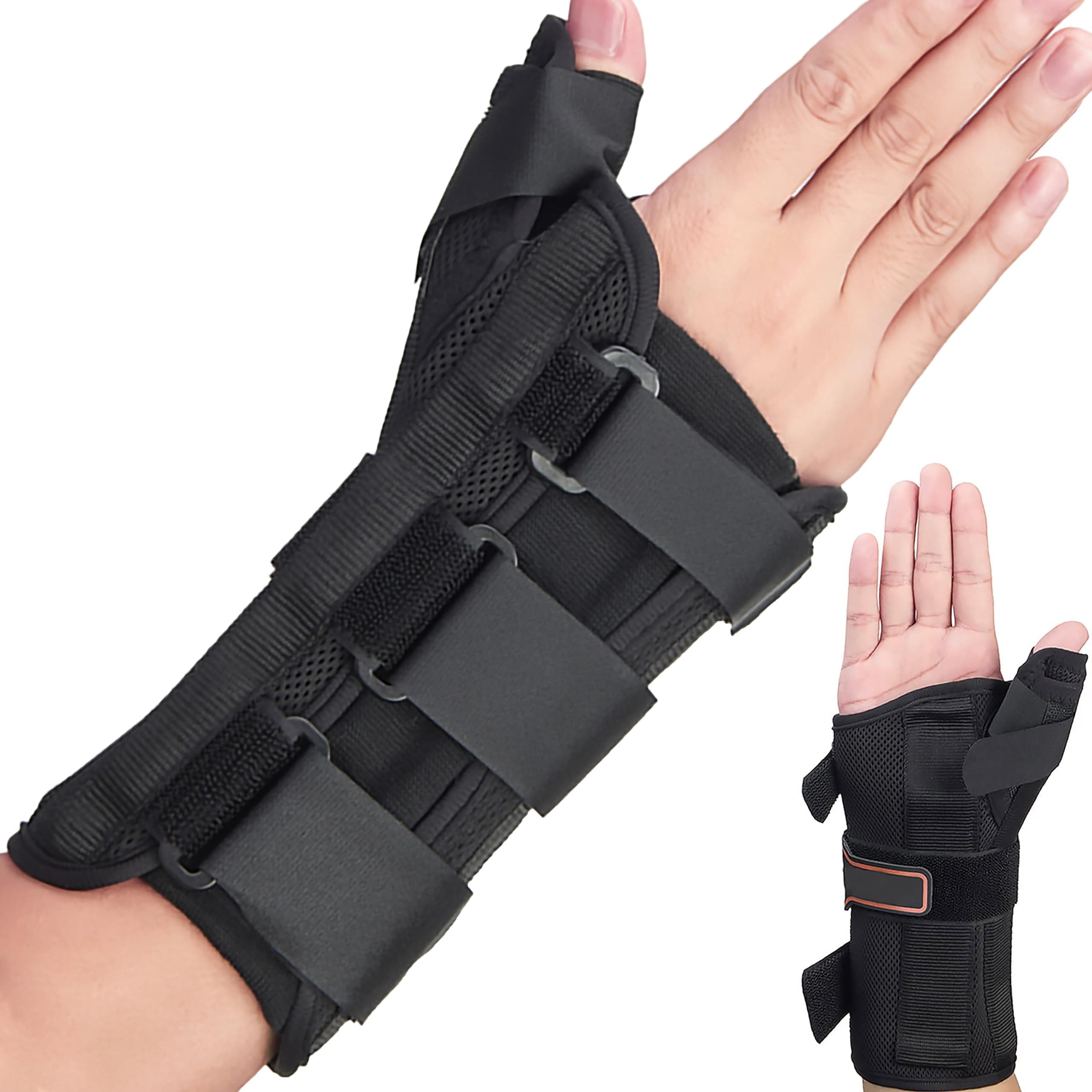 Thumb & Wrist Spica Splint, Thumb Wrist Support Brace Adjustable Wrist Guards Immobilizer Splint for Carpal Tunnel, Arthritis, Tendonitis, Sprain and Strain (Thumb Wrist Brace, Right M)