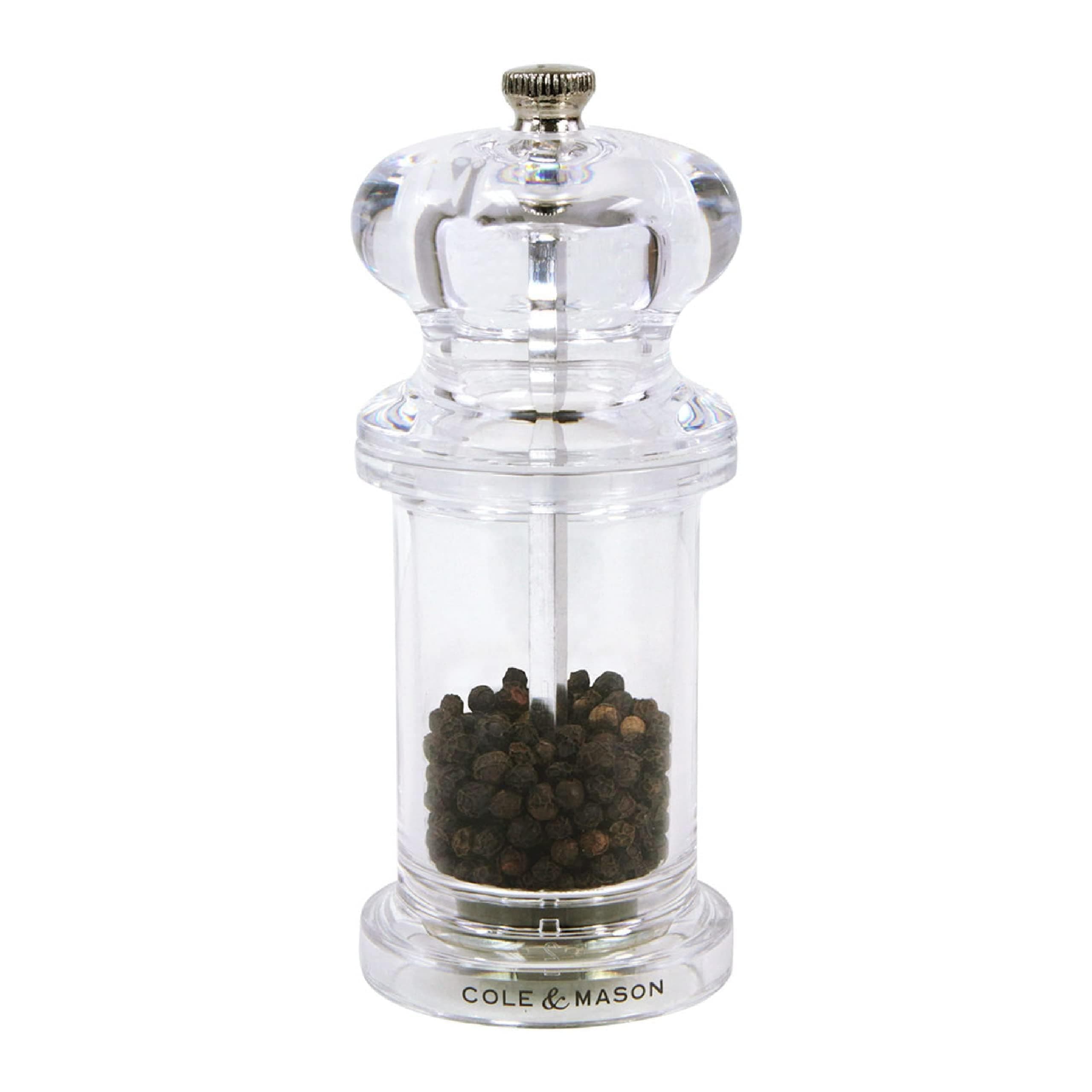 505 Pepper Grinder- Acrylic Mill Includes Precision Mechanism and Premium Peppercorns