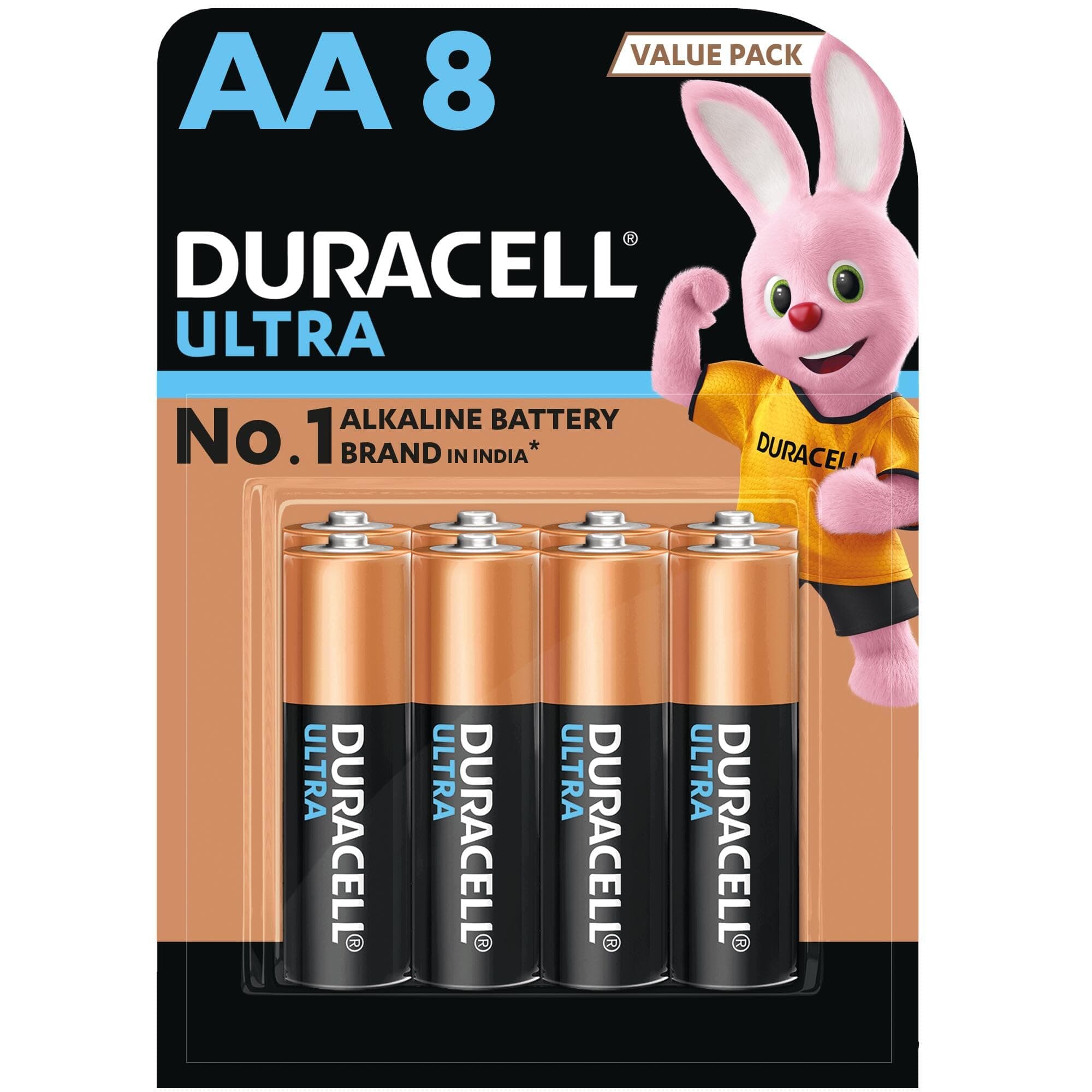 Ultra AA Battery, pack of 8, High-Drain Devices, Digital Camera, Toy, Electric Toothbrush