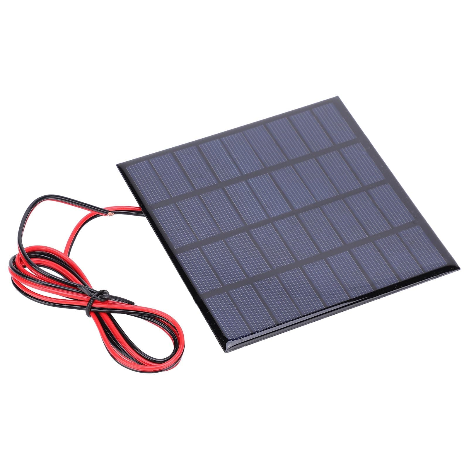 Eujgoov 2Pcs Solar Panels DC9V 2W Mini Polycrystalline Solar Plate Module with 100cm/39.4in Cable for DIY Solar System