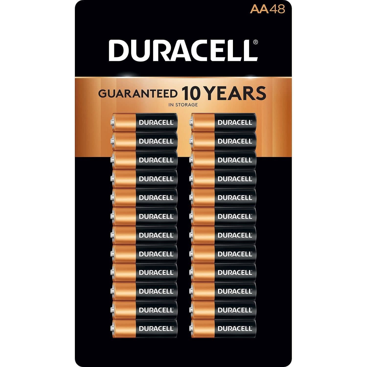 Duracell Coppertop Alkaline Batteries AA - 48 pk