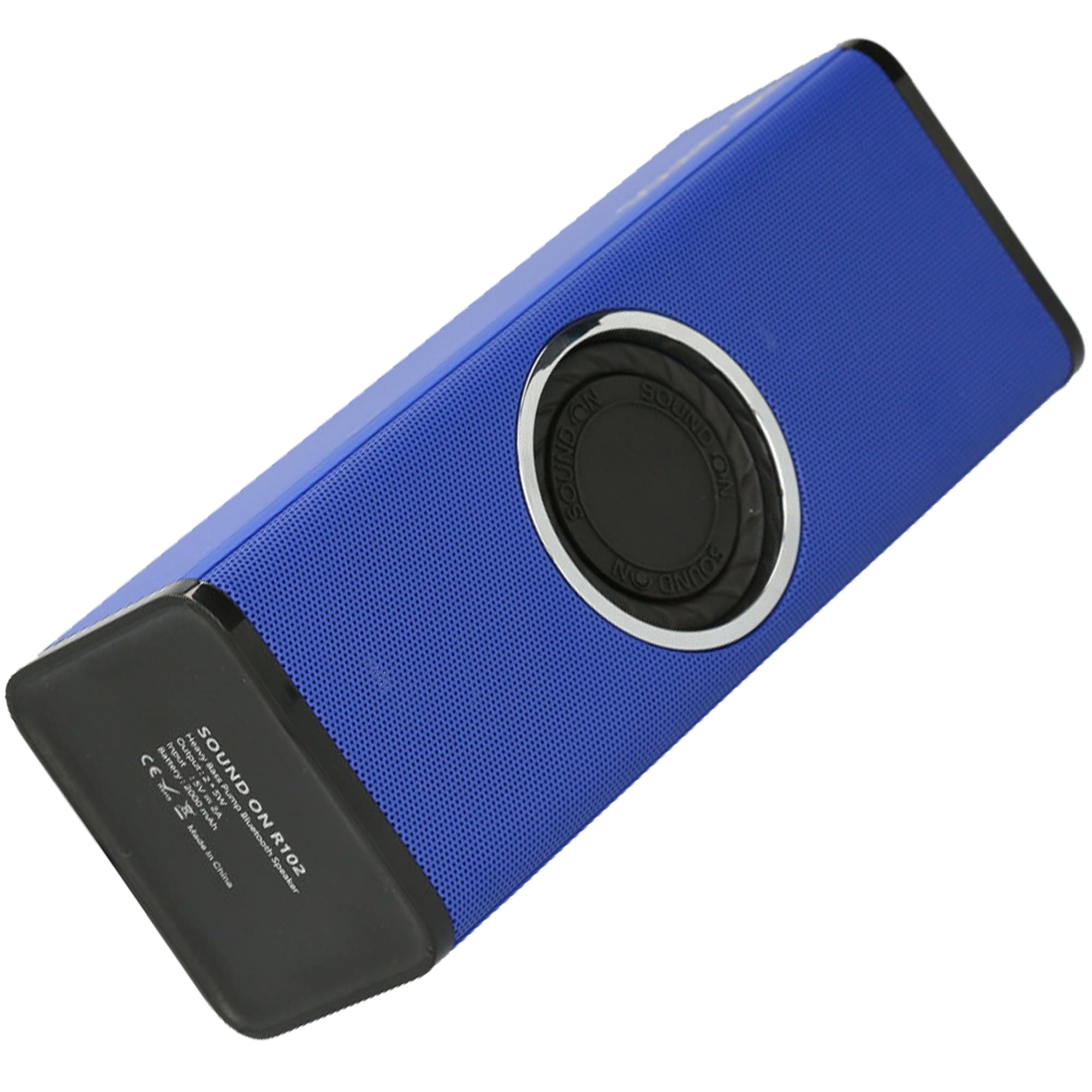 SOUND ON Portable Bluetooth Speakers - Deep Bass, Waterproof & Dustproof, 5 Hrs Playtime, Stereo Sound, Built-in Mic, USB-C Charging, Wireless Speakers for Home, Outdoor, Party, Beach & Travel - Blue