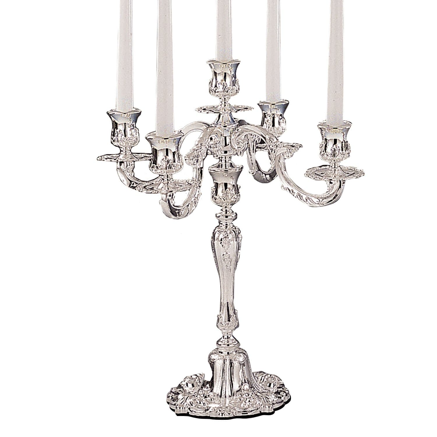 5 Lite Longwood Collection Silver Candelabra