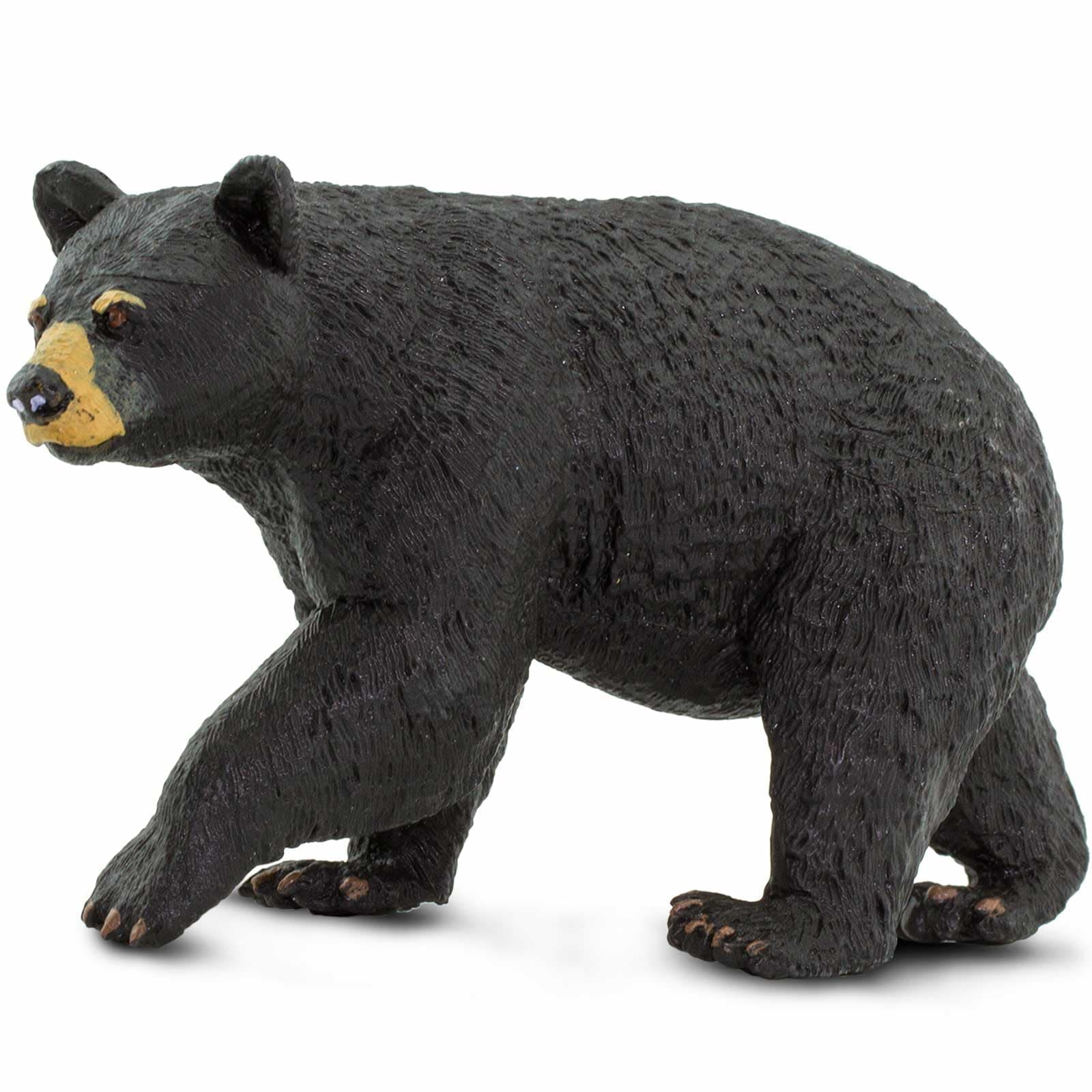 North American Black Bear Figurine - Detailed 4.5" Plastic Model Figure - Fun Educational Play Toy for Boys, Girls & Kids Ages 1+
