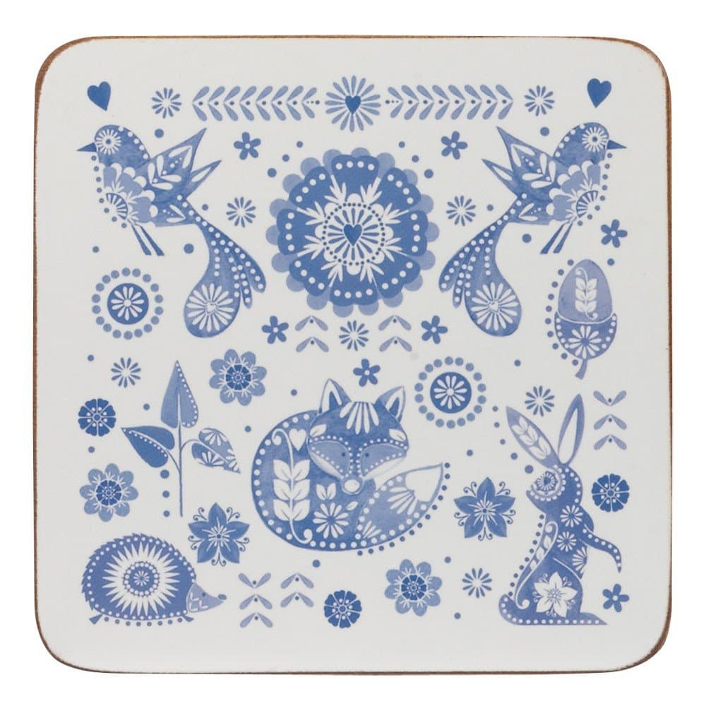 Queens Caravan Trail Penzance Coasters in Acetate Packaging, Set of 4