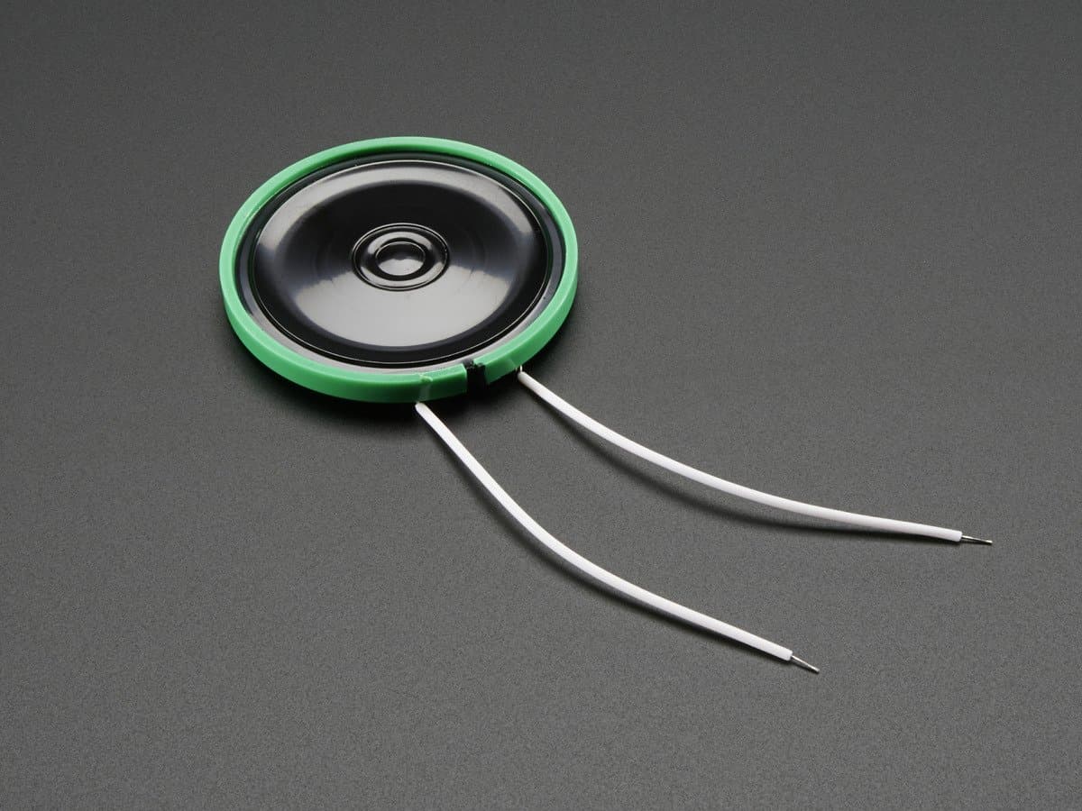 Adafruit Speakers & Transducers Thin Plastic Speaker w/Wires - 8 ohm 0.25W (1 piece)