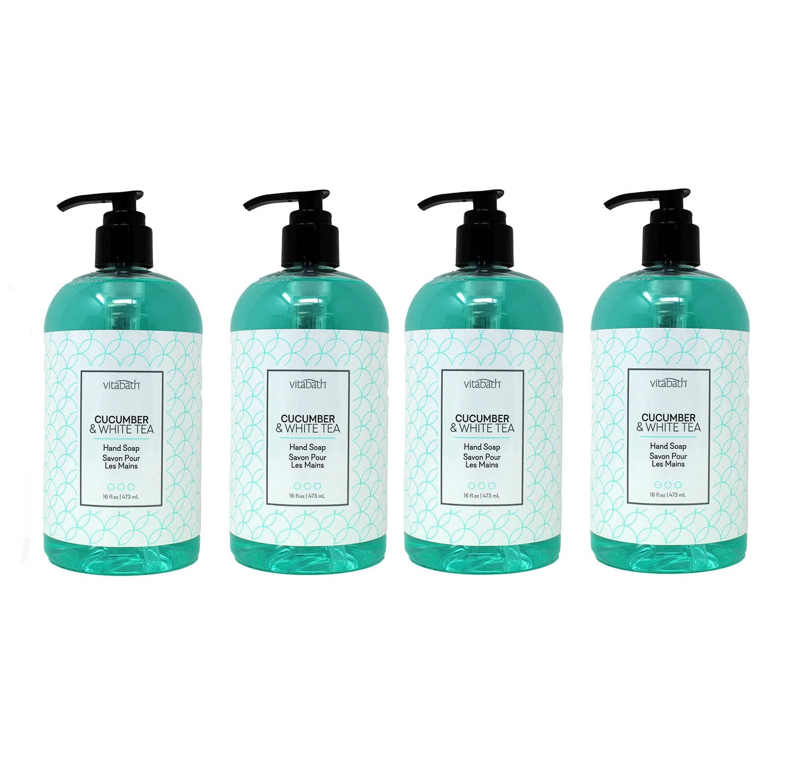 Vitabath CUCUMBER & WHITE TEA 16 fl oz Liquid Hand Soap 4pk
