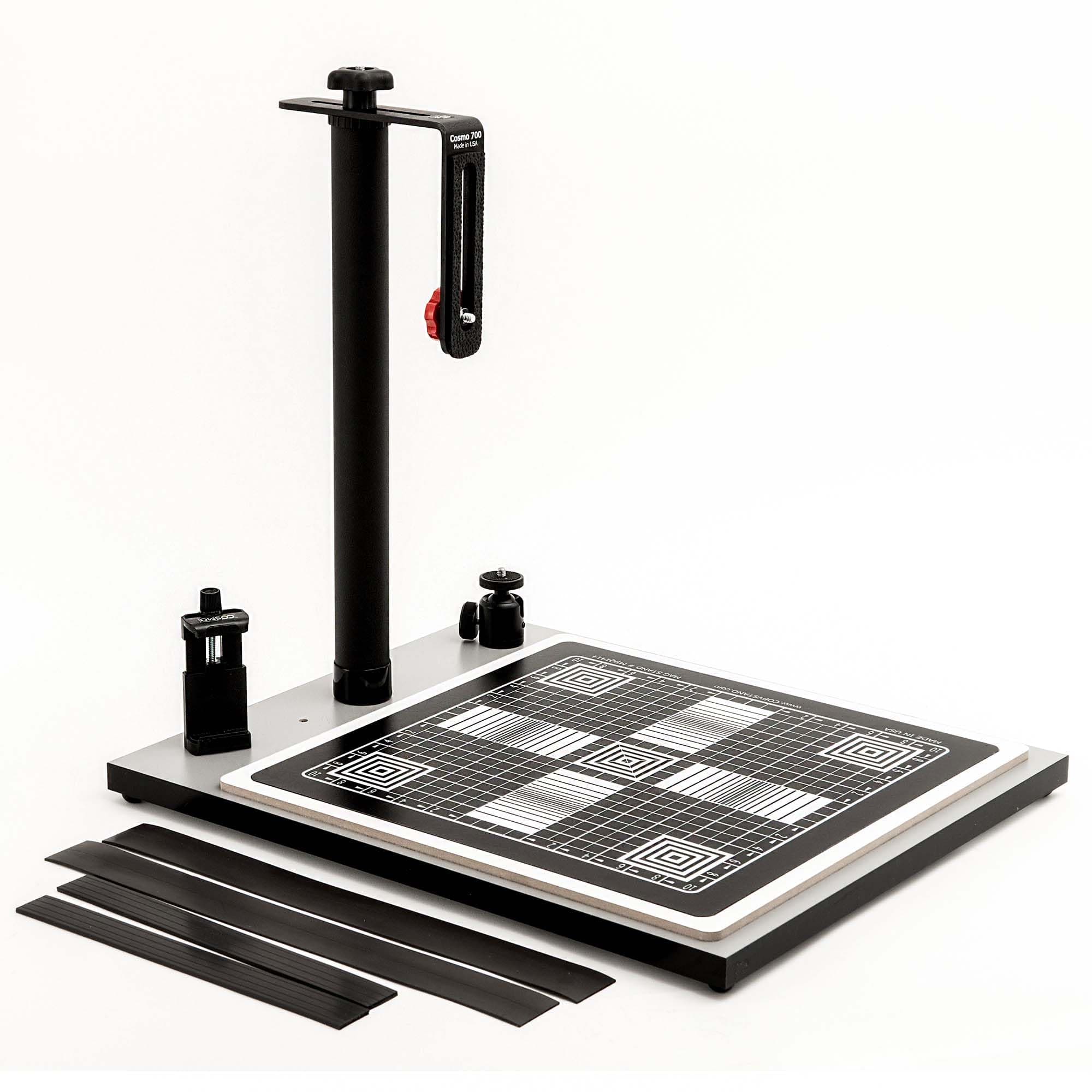 Cosmo Mini 700 Copy Stand, a Stand for Your Smartphone to Digitize Large Pictures, Documents, Chef Plates Meals (Online Food Vendors) and 3D Objects with a Large Floating Mag. Board, Made in USA