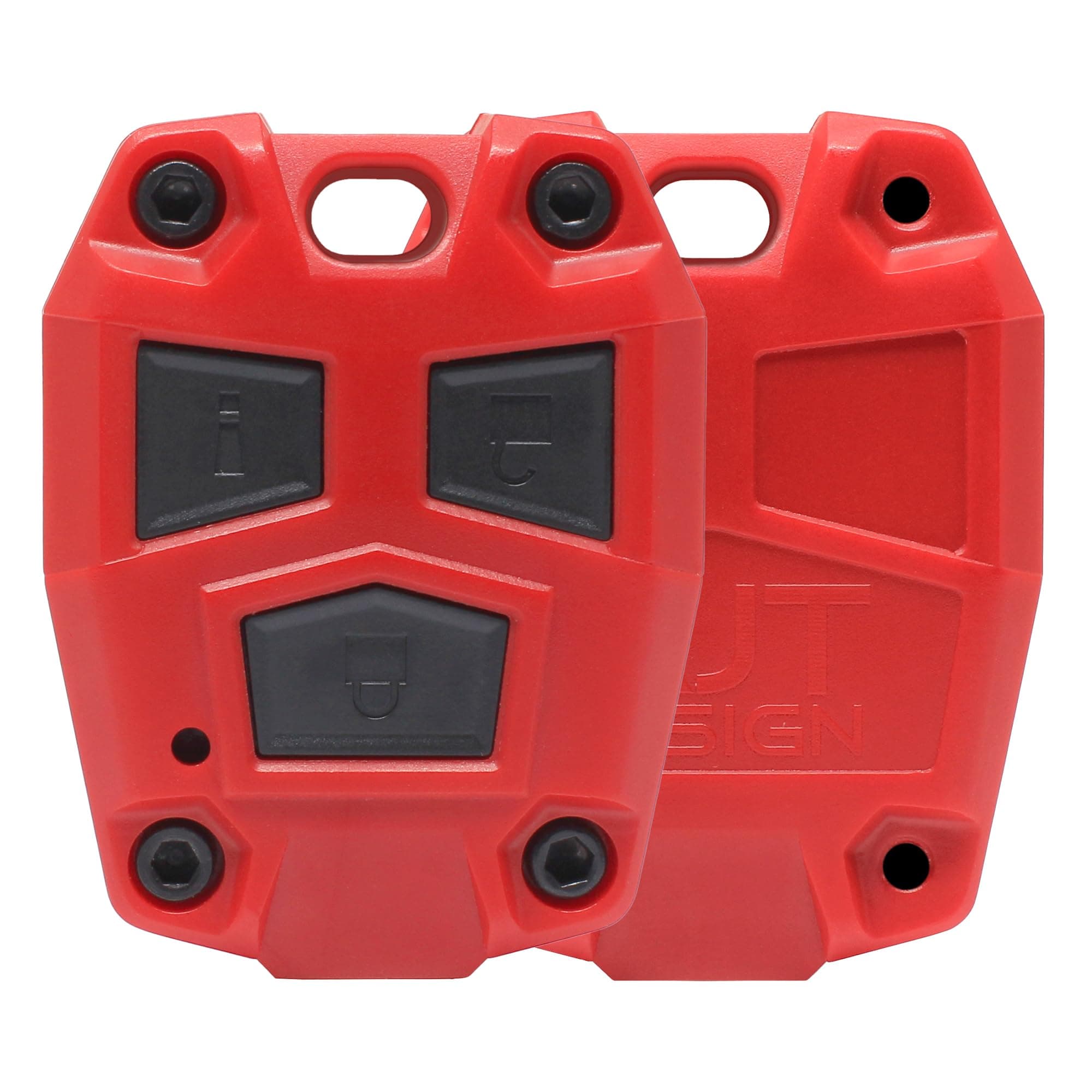 AJT Design ABS Plastic Keyfob Case for FJ Cruiser (2008-2014) | Key Fob Replacement Shell Only (No Electronics) | FJ Cruiser Accessories - Made in USA | Red