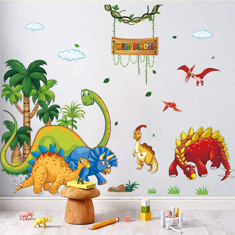 Cartoon dino wall sticker