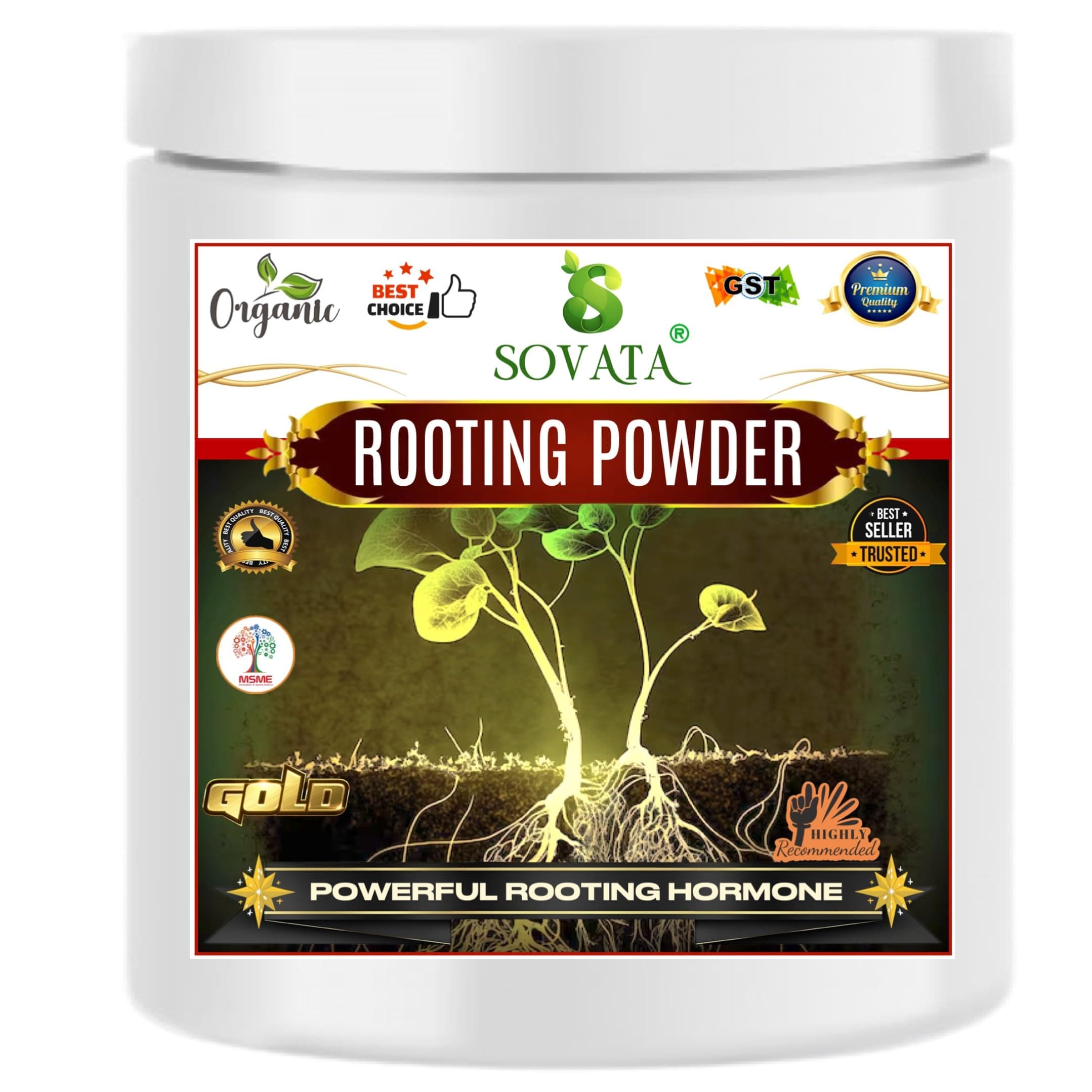 Rooting Powder, Powerful Organic Root Hormone Fertilizer for Fast Growth of Roots in Plants Cuttings. (50 gm)
