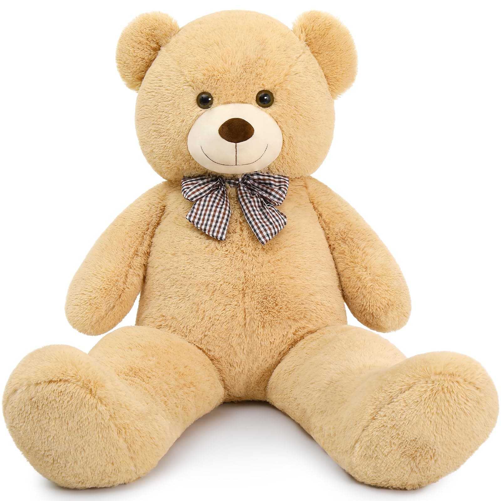 MaoGoLan Huge Teddy Bear 4ft 47" Life Size Tan Plush Bear Brown Plush Kids Boyfriend