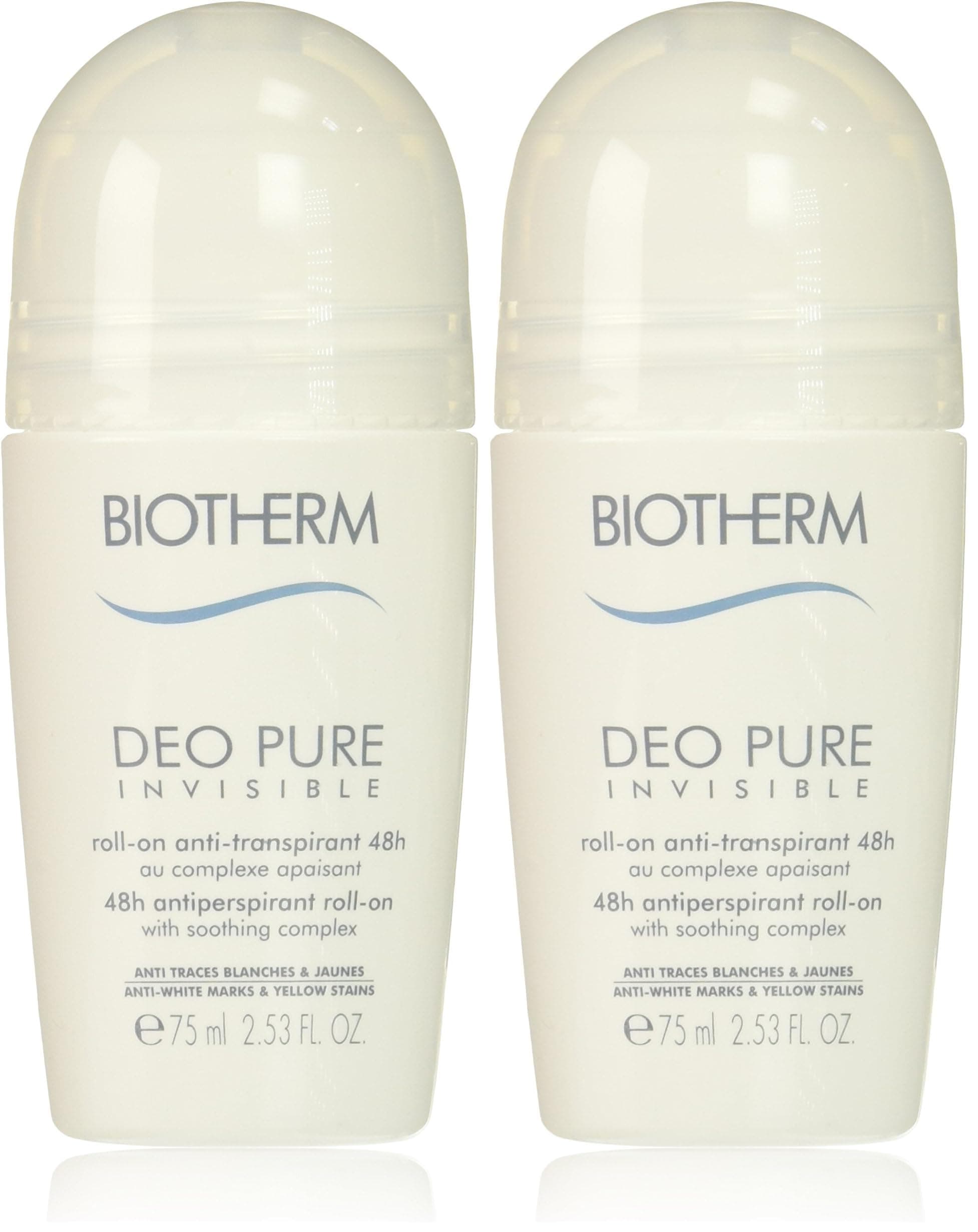 Biotherm Deo Pure Antiperspirant, Roll-On, 2.53 Ounce (Pack of 2)