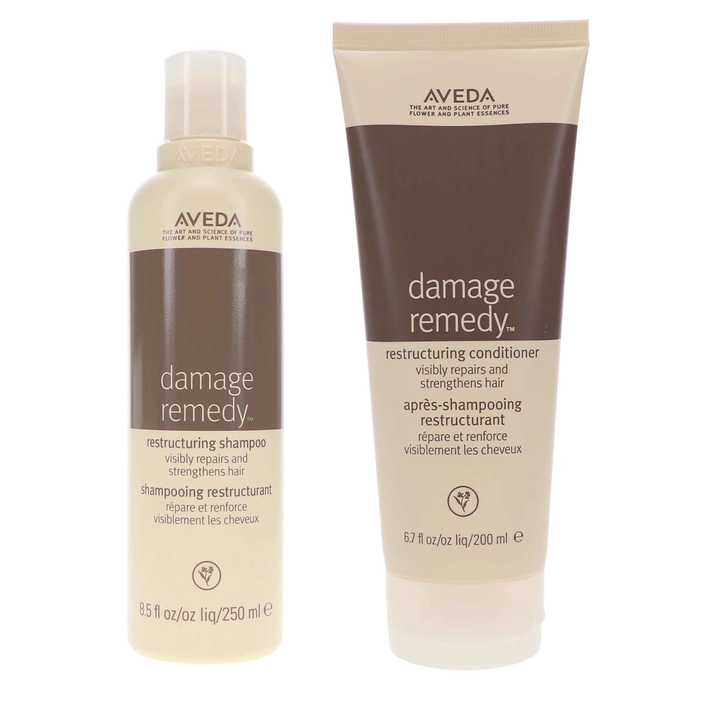 Aveda Damage Remedy Shampoo 8.5 oz & Conditioner 6.7oz Duo