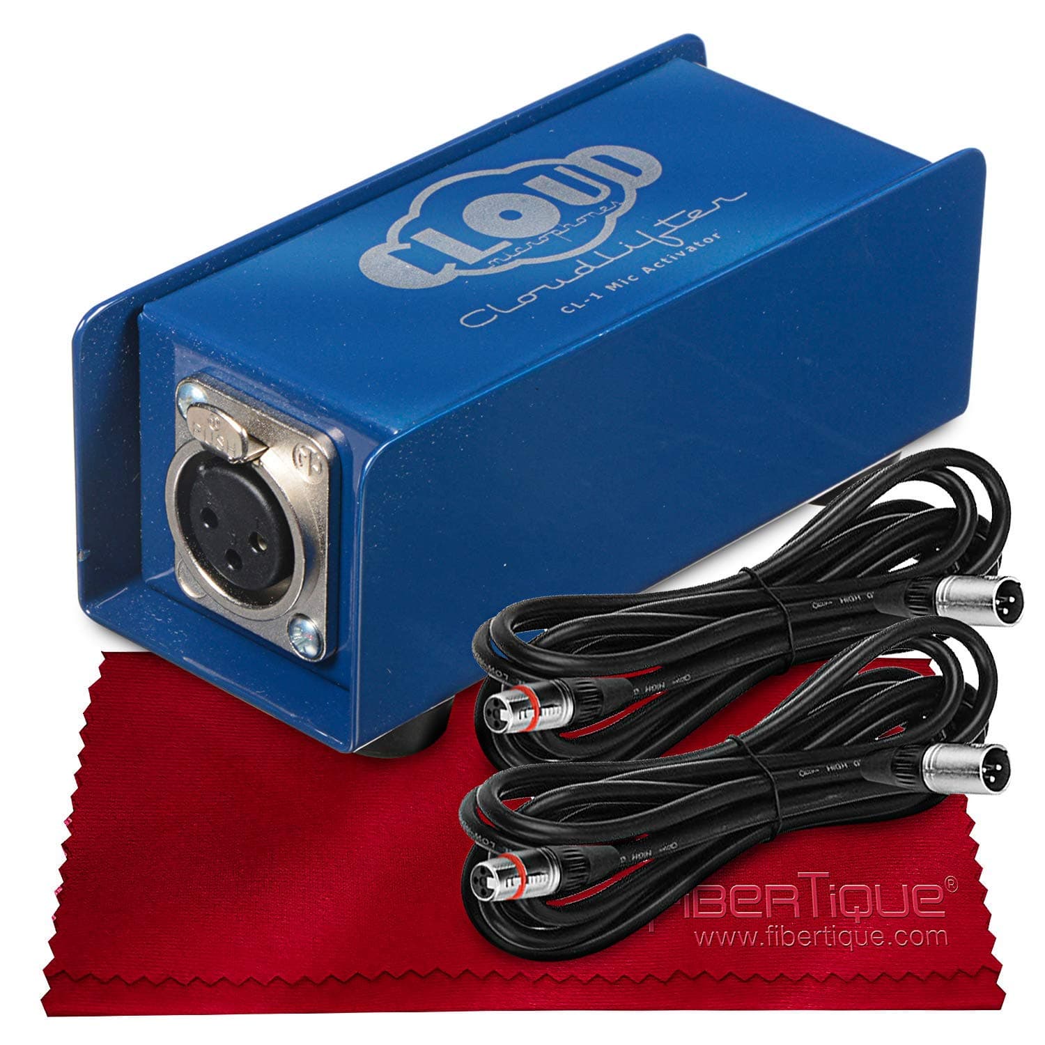 Cloud Microphones Cl-1 Cloudlifter 1-Channel Mic Activator Preamp Booster Great for Podcast, Broadcast, Livestream, Vloggersor Recordings Bundled w/Xpix Cables