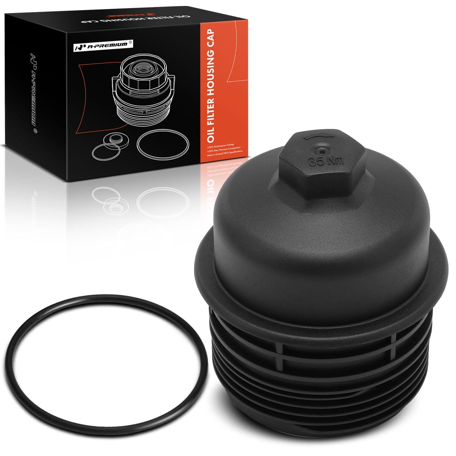 A-Premium Oil Filter Housing Cap Replacement for Hyundai Genesis 2015-2016 Kia Sedona 2019-2021 Sorento