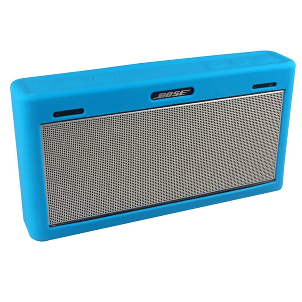 for Bose Mini 3 Case, Soft Travel Carrying Case Silicone Protective Cover Skin for Bose Soundlink Mini III Wireless Bluetooth Speaker (Blue)