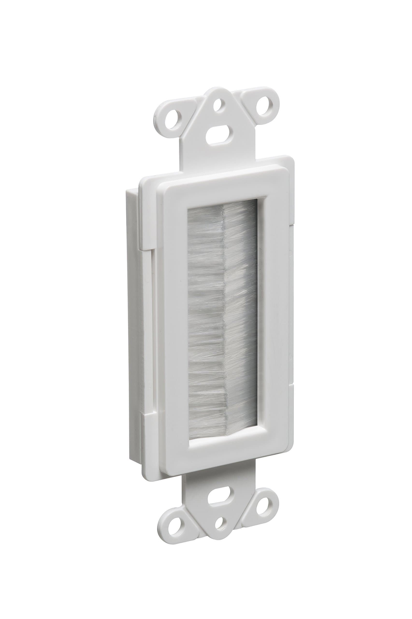 Arlington Industries CED135-1 Cable Entry Device with Brush-Style Opening, 1-Gang, White, 1-Pack