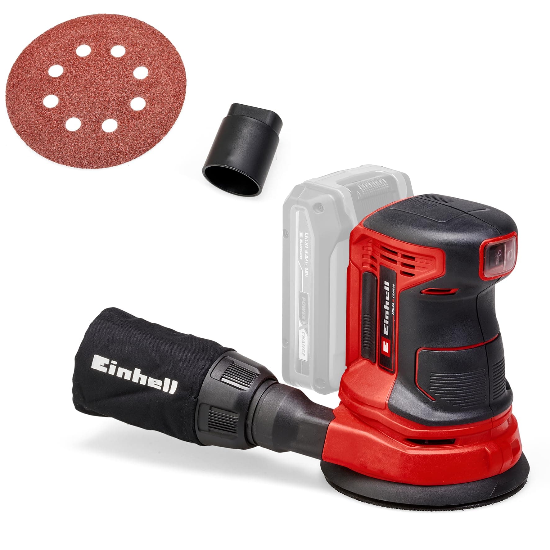 Cordless Random Orbital Sander 18V Power X-Change, Sander for Wood, Plastic and Metal, with Dust Collection, Without Battery TE-RS 18 Li-Solo with Dust Collection