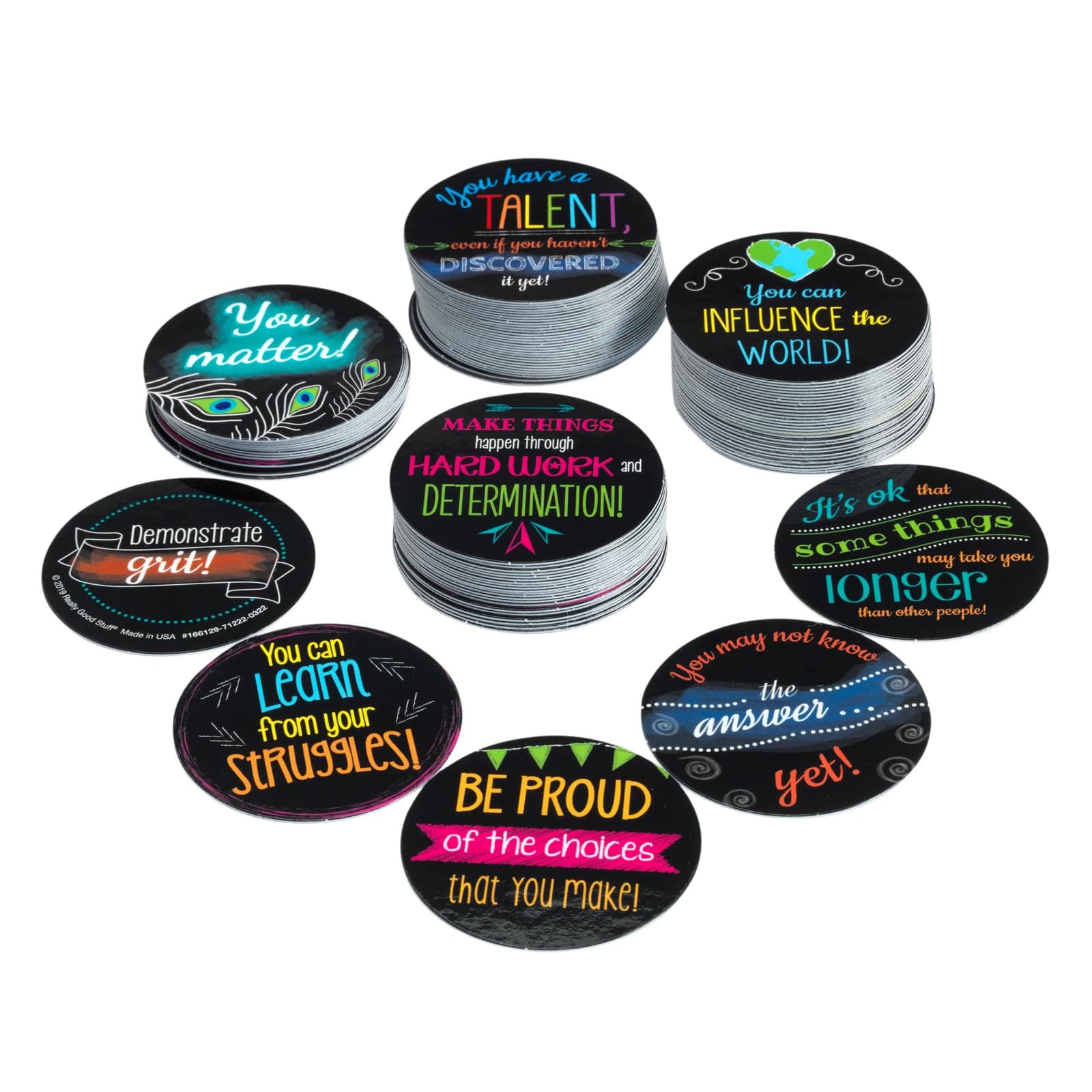 Really Good StuffPositive Affirmation Chips - 100 Pack with 50 Motivational, Encouragement, Inspirational and Kindness Sayings