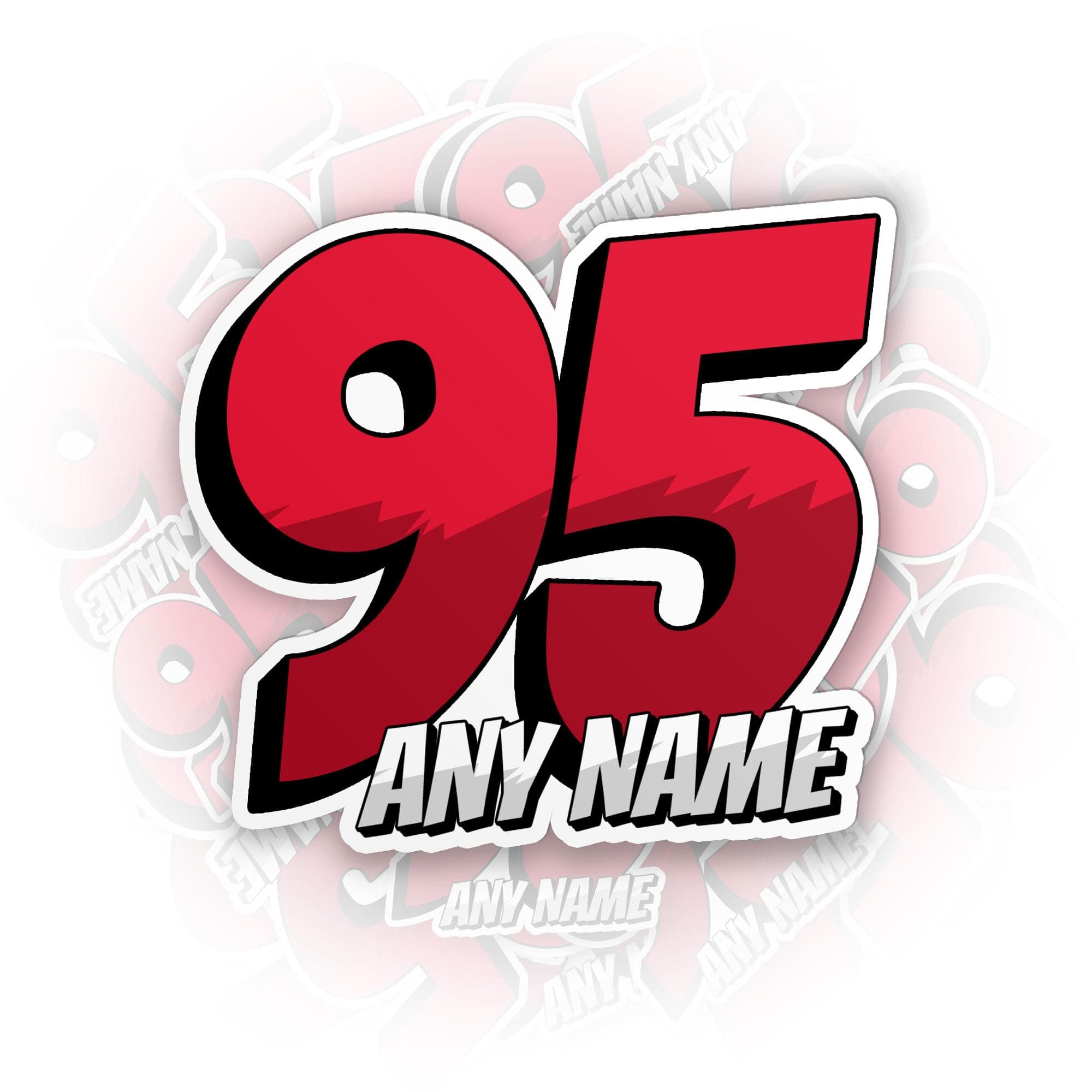 Custom Racing Number Stickers Personalized Racing Name Number Stickers Decals Vinyl Die-Cut Sticker for Hard Hat Laptop Water Bottle Phone Case Stickers Merchandise Decor Decal Stuff Gift Idea for