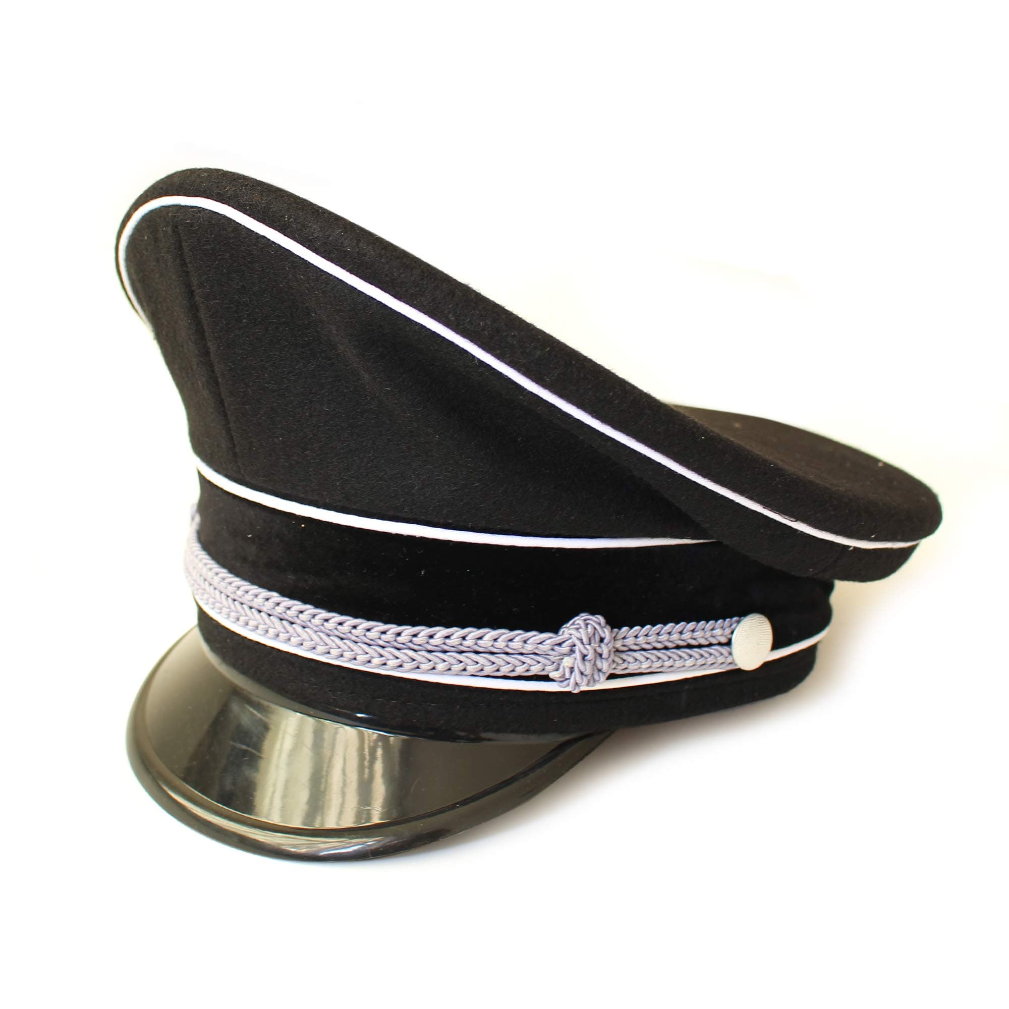 Collection German Officer Visor Hat Crusher Cap Black (60CM)