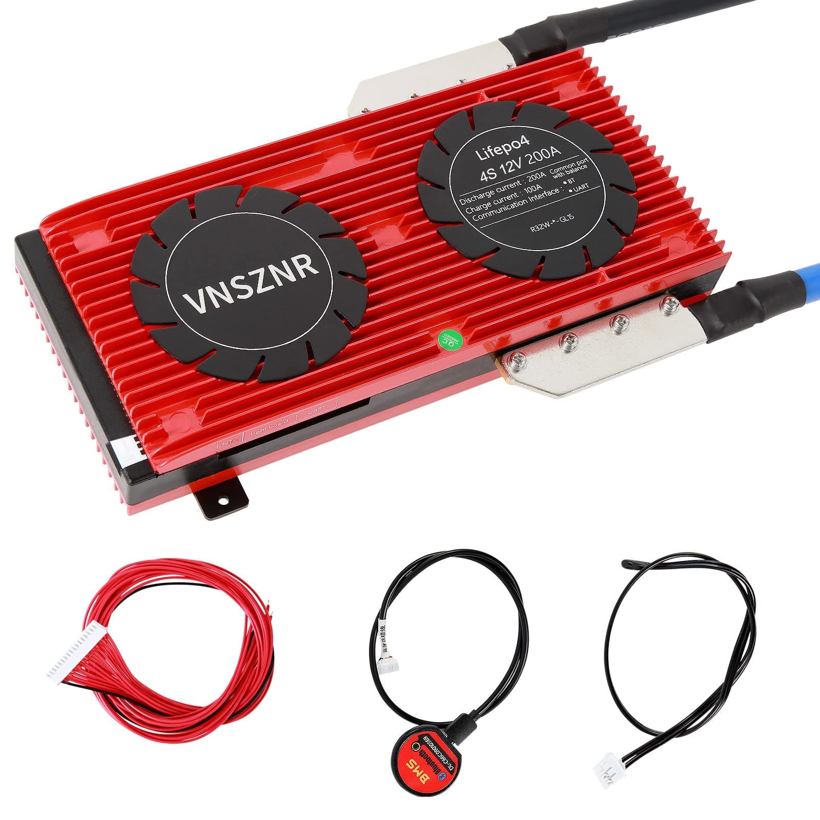 Bluetooth Smart LiFePO4 BMS 12V 4S 200A Lithium Iron Phosphate Battery Management System LiFePO4 PCB Protection Board