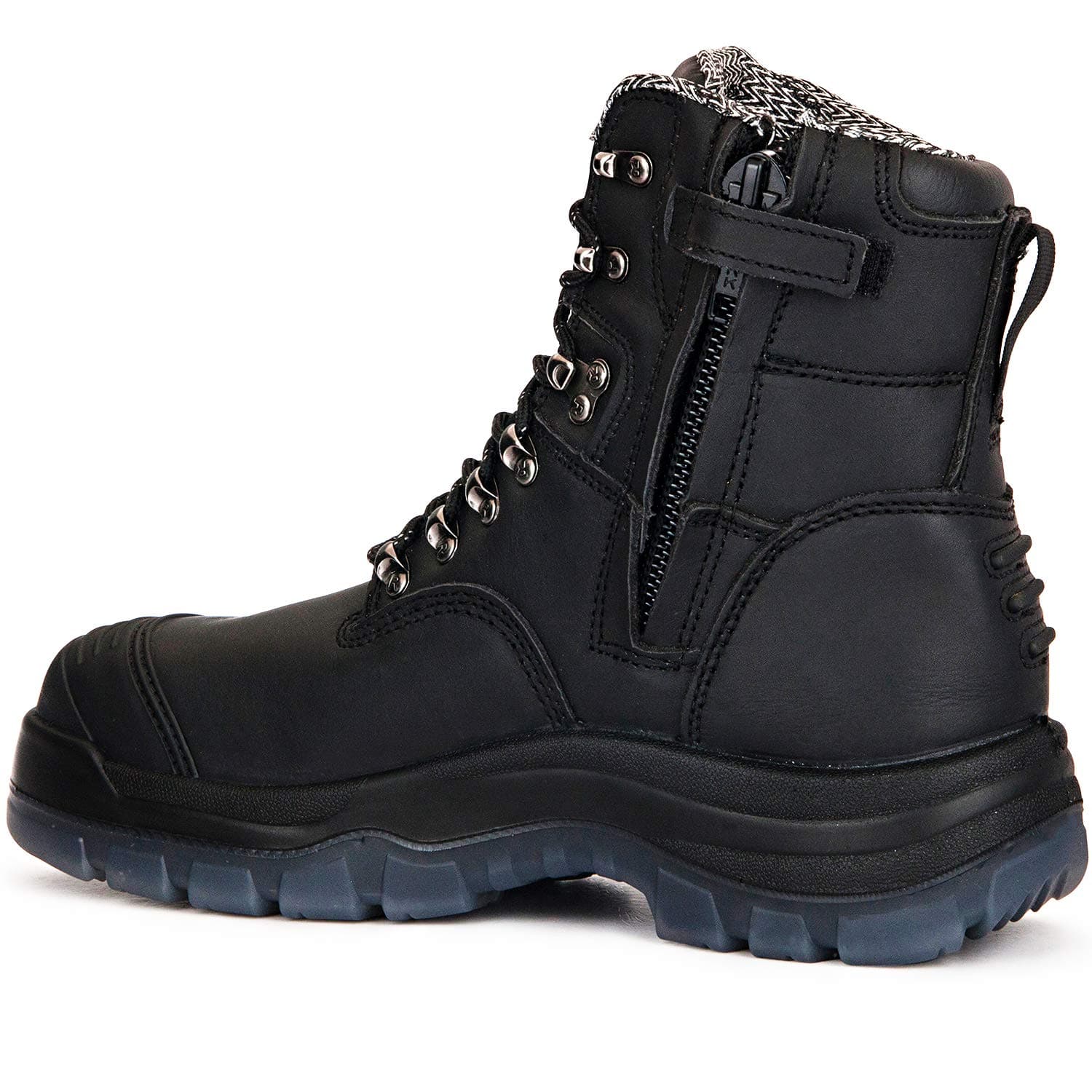 ROCKROOSTER Work Boots for Men,7 inch,Steel Toe,Side Zipper, Leather Shoes,Static Control, Breathable,Quick Dry(AK232Z -AK245Z