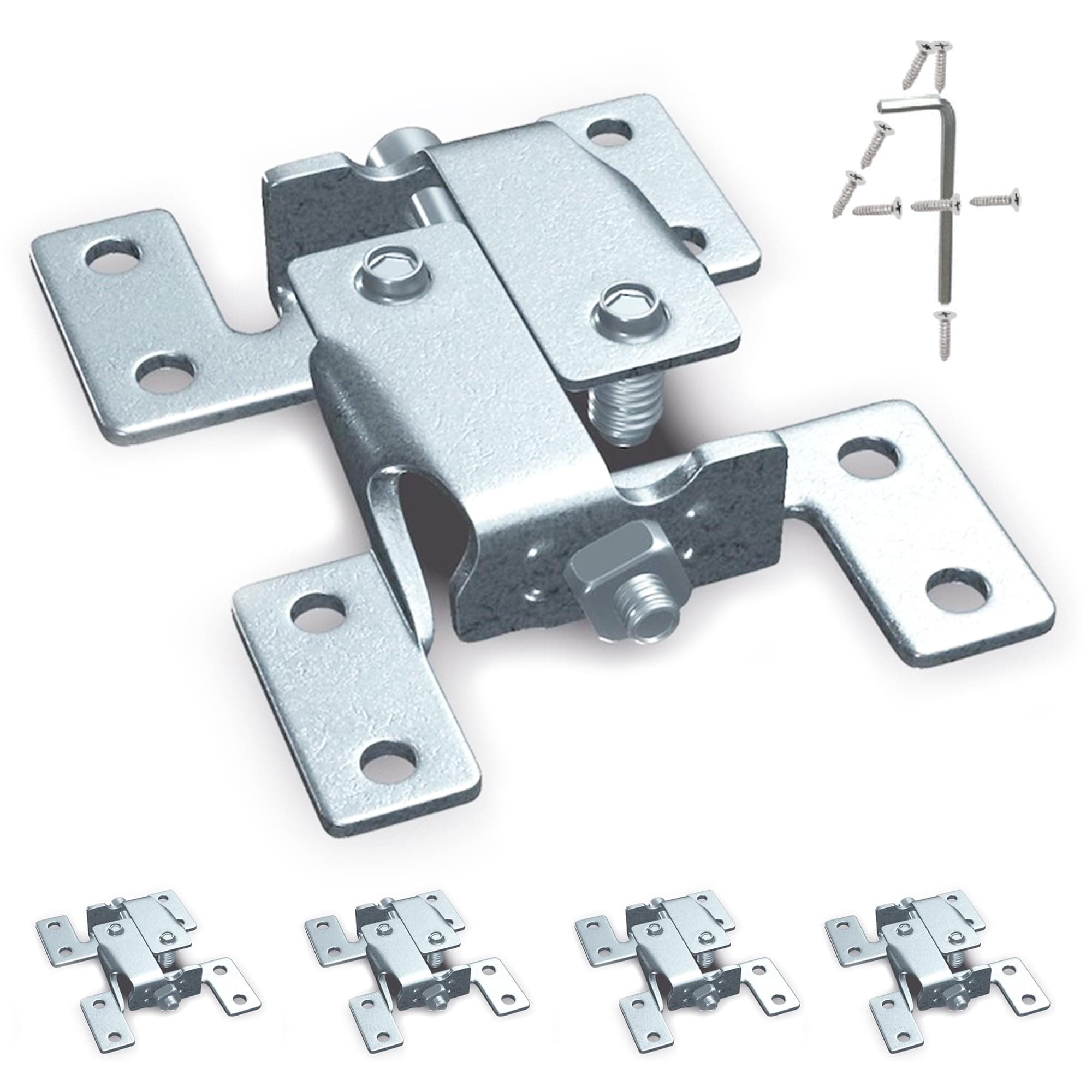 Countertop Joint Fasteners Double Action - 4-Pack, Flip Bolt Fastener