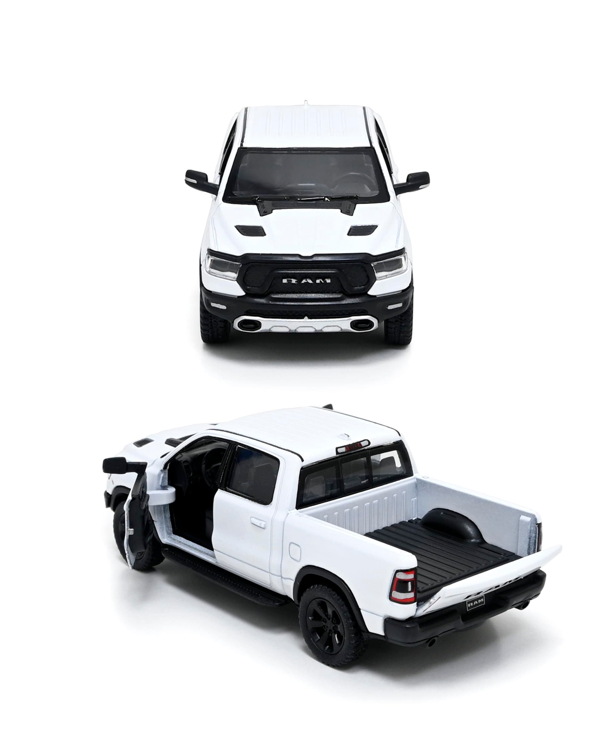 KiNSMART - 2019 Dodge Ram 1500 Pickup 1:46 O Scale 5" Die Cast Metal Model Toy Truck White
