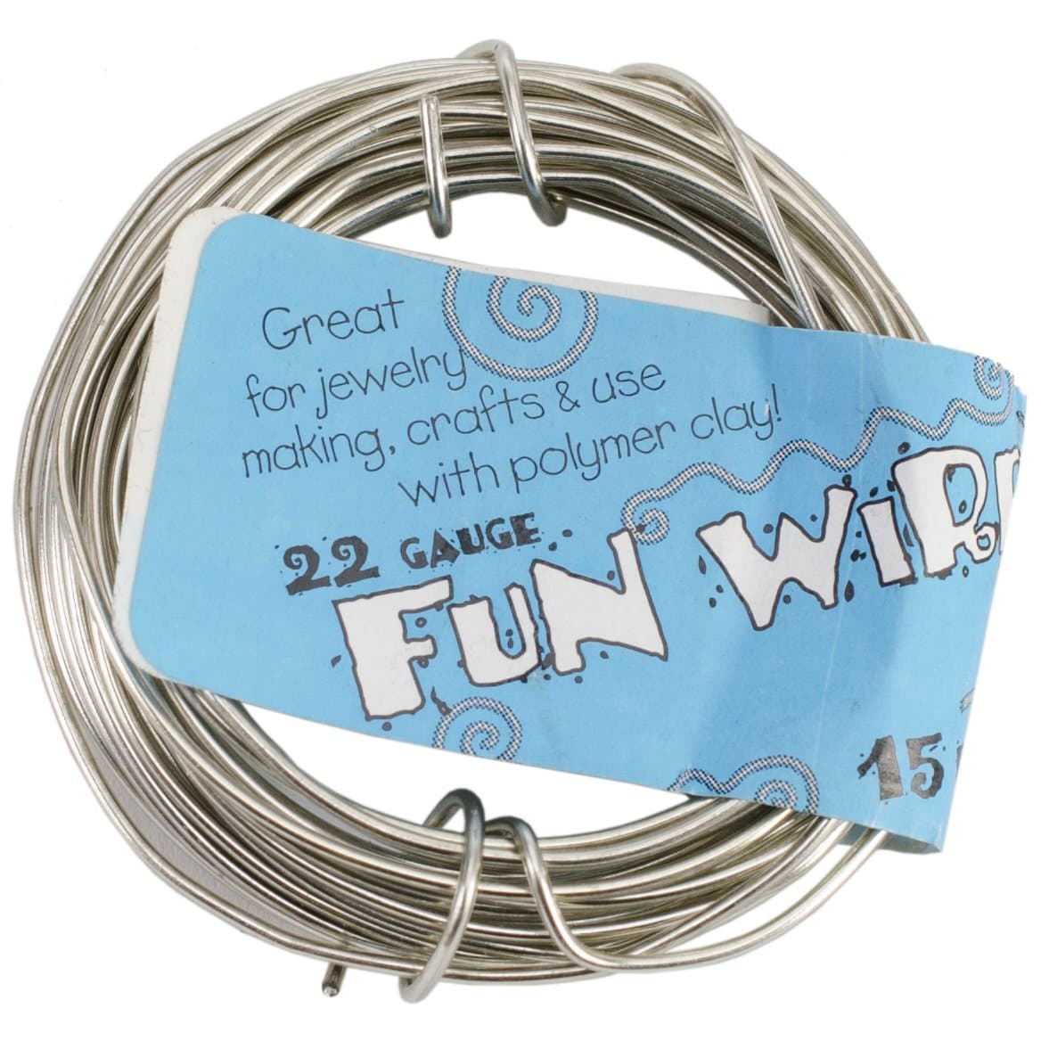 Toner Plastic Coated Fun Wire 22 Gauge 15'-Icy Silver