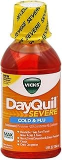 Dayquil Severe Cold & Flu Relief Liquid, 12 oz (Pack of 2)