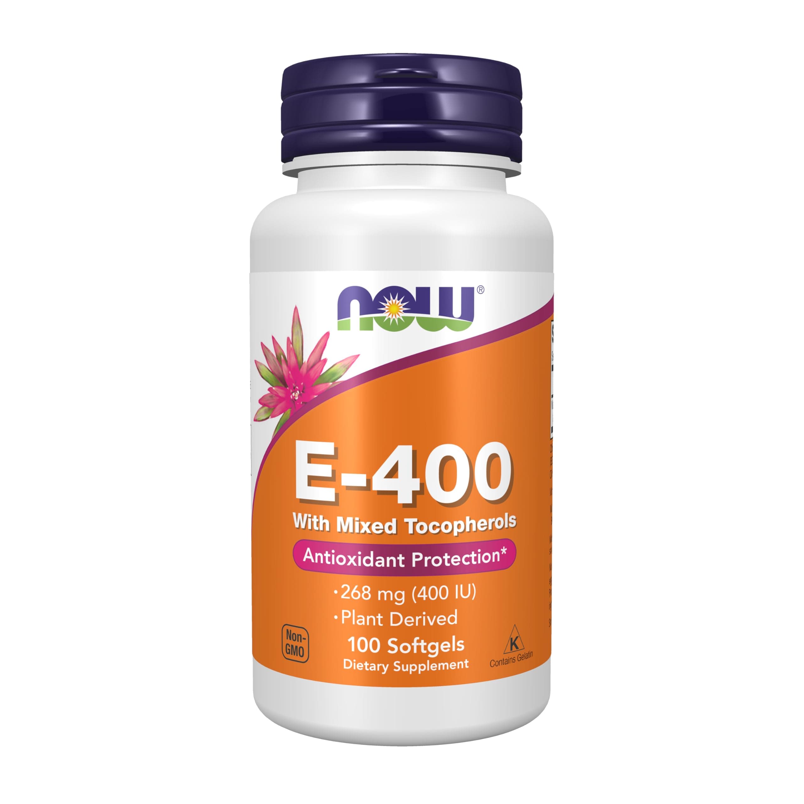 Supplements, Vitamin E-400 IU Mixed Tocopherols, Antioxidant Protection*, 100 Softgels