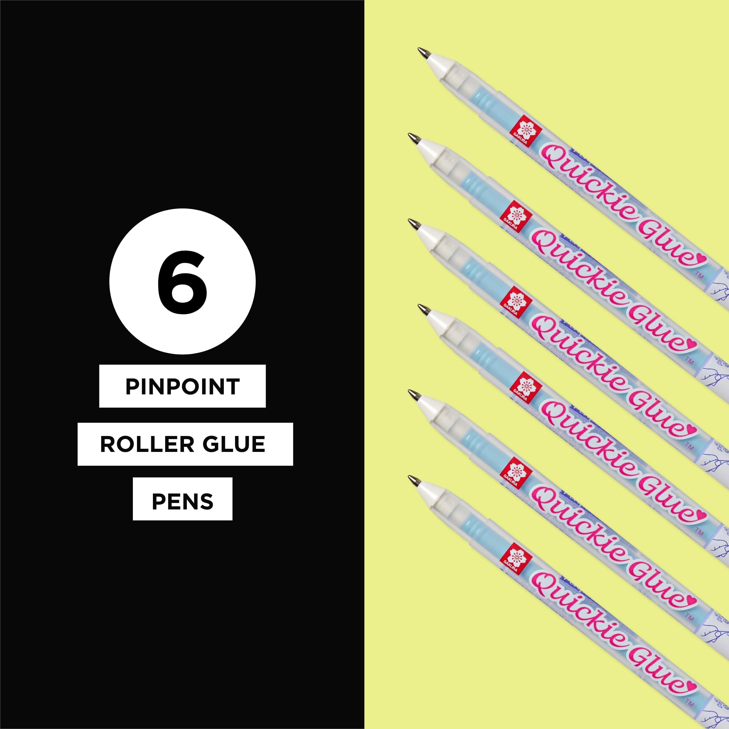 SAKURA 58483 6-Piece Quickie Glue Pen Set