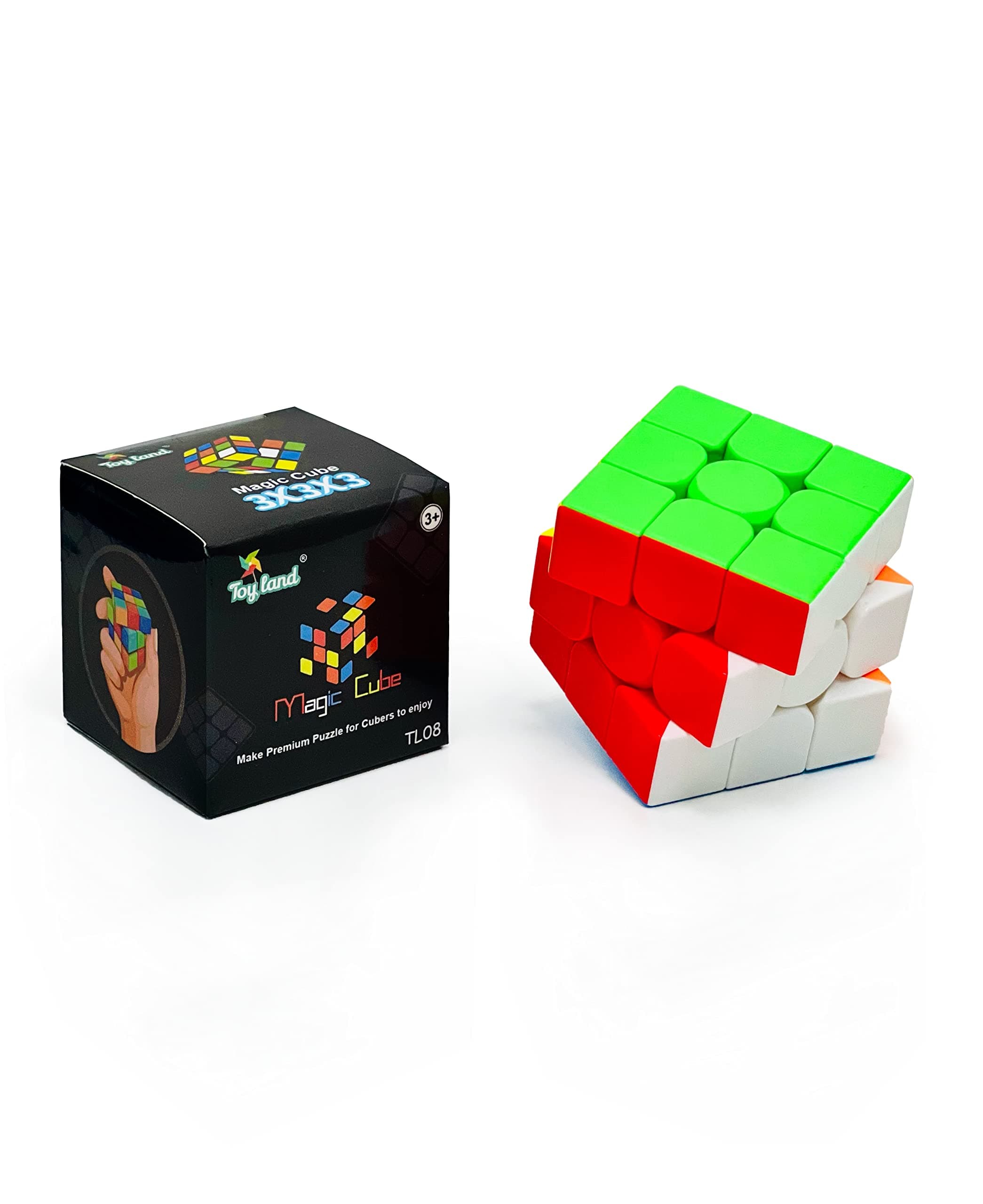 Toy Land Speed Cube Profession 3x3x3 Speed Cube - Fast Smooth Turning - Solid Durable & Sticker less Frosted, Best 3D Puzzle Magic Toy
