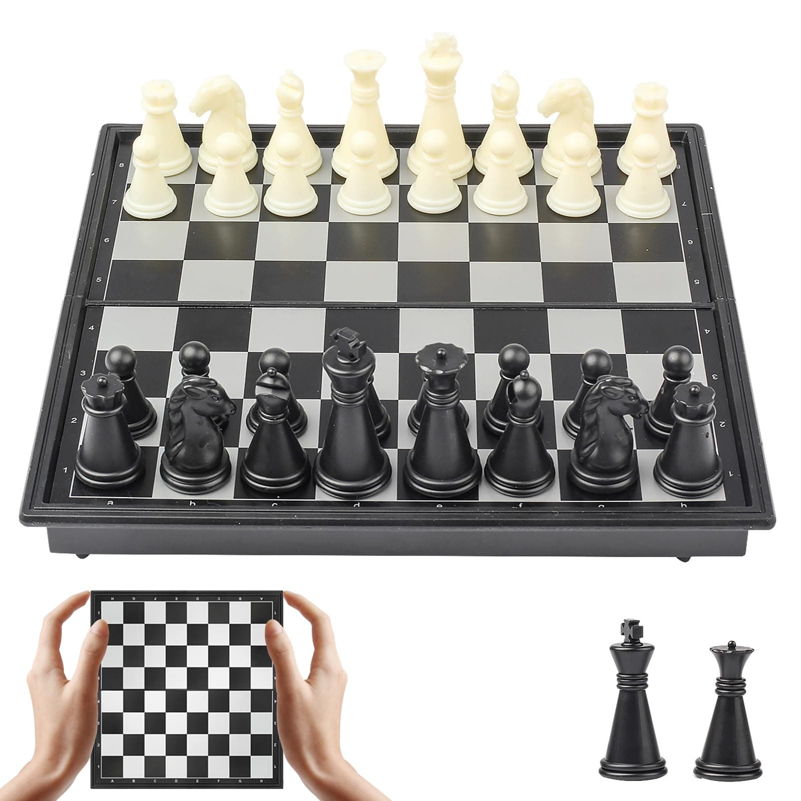 Travel Chess Set Magnetic Portable Folding Board - Small Mini Pocket Chess Set (X-Small / 5.9 Inch)