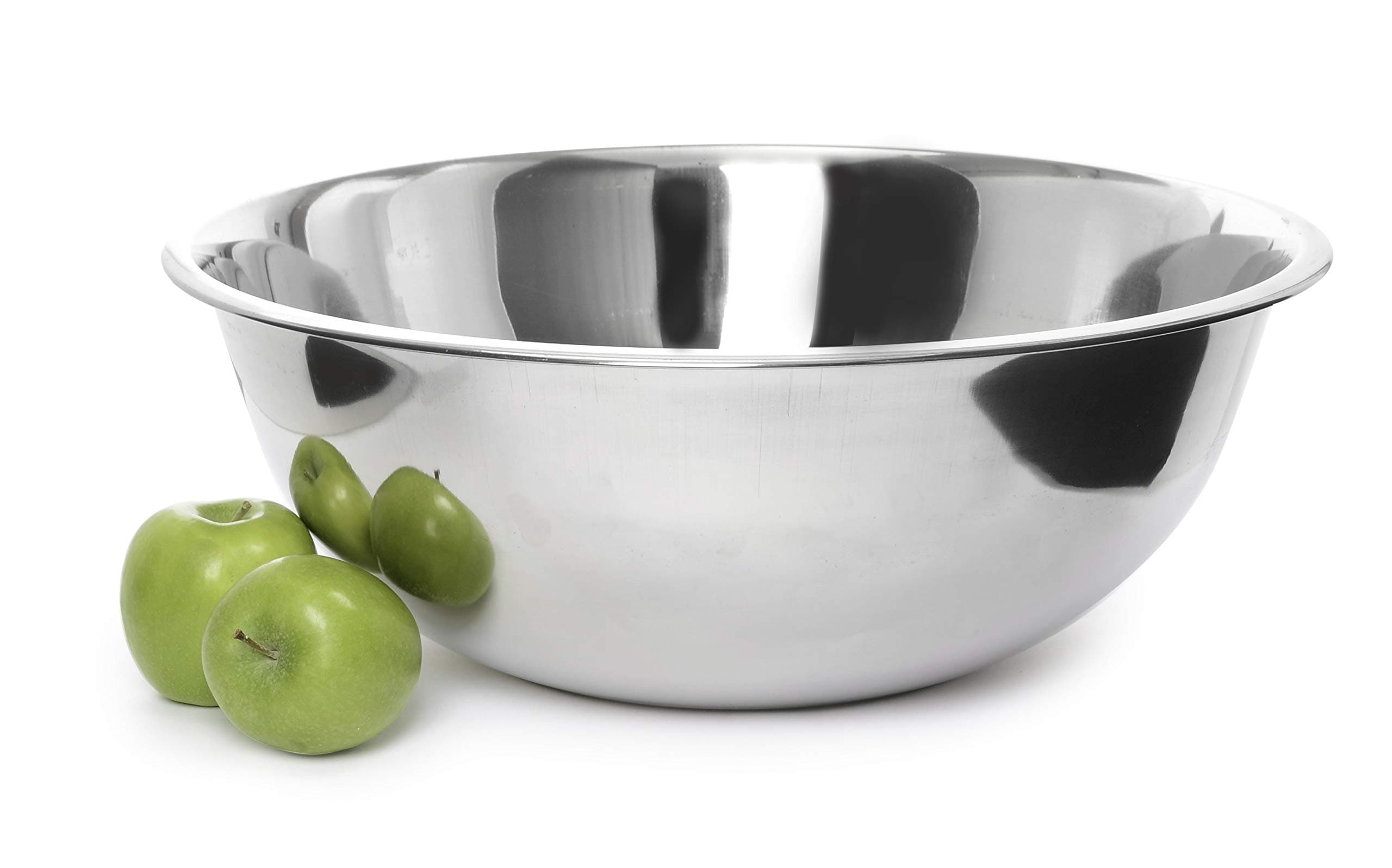 YBM HOME Stainless Steel Mixing Bowl - Premium Polished Mirror Nesting Metal Bowl for Cooking and Serving, Stackable for Convenient Storage-1.5 Quart, 2533, silver
