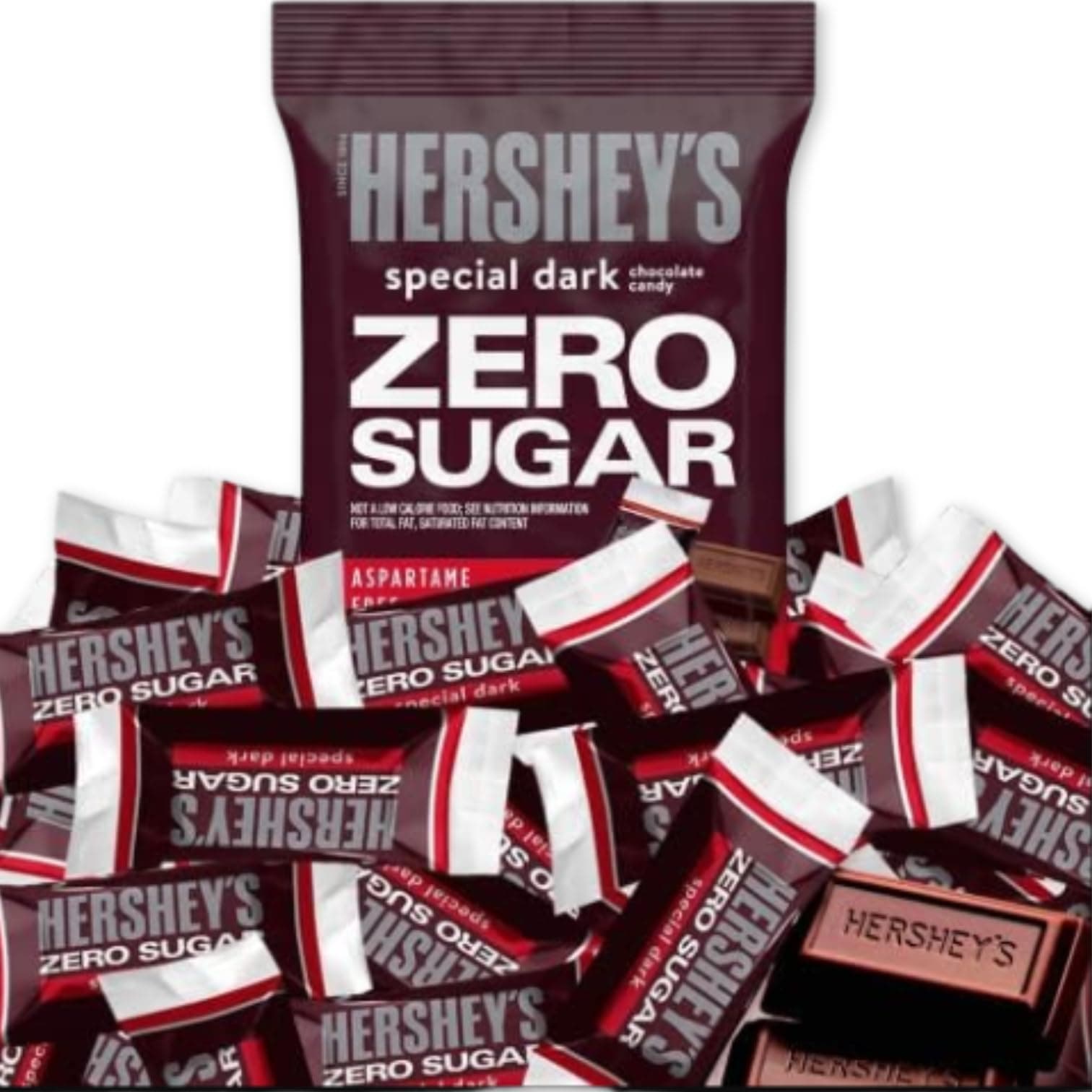 Special Dark Miniatures Zero Sugar - 2 Pounds Approx 100 Pieces - Individually Wrapped Dark Chocolate Bars Sugar Free Candy