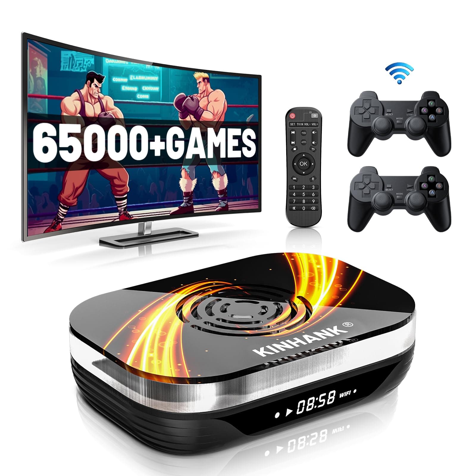 HiAvenire Super Console X3 Plus Retro Game Console with 65000+Games,EmuELEC 4.6/Android 9.0/Video and Audio System,2.4G+5G,Video Game Console Compatible with 40+Emulators