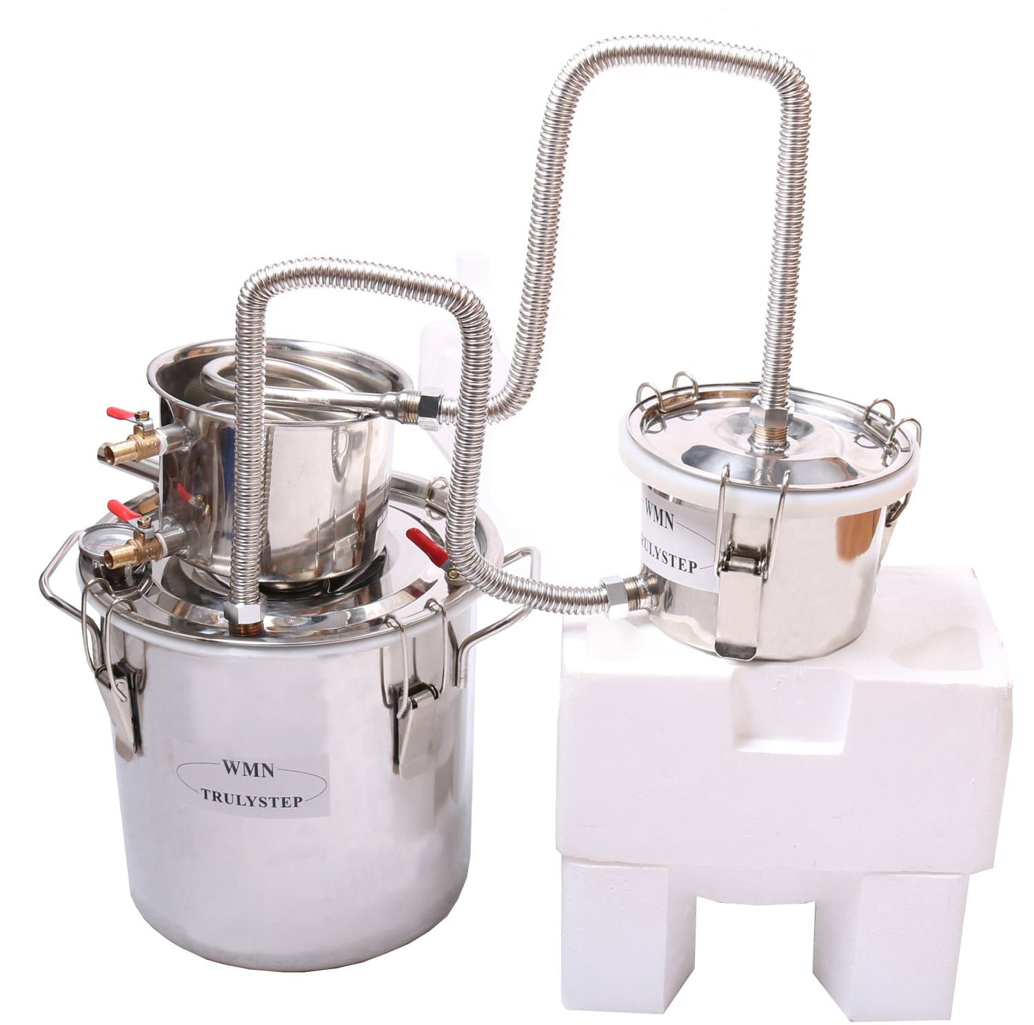 3 Pots DIY 2 Gal 10 litres DIY Home Alcohol Moonshine Still Boiler Water Wine Distiller Brewing Kit