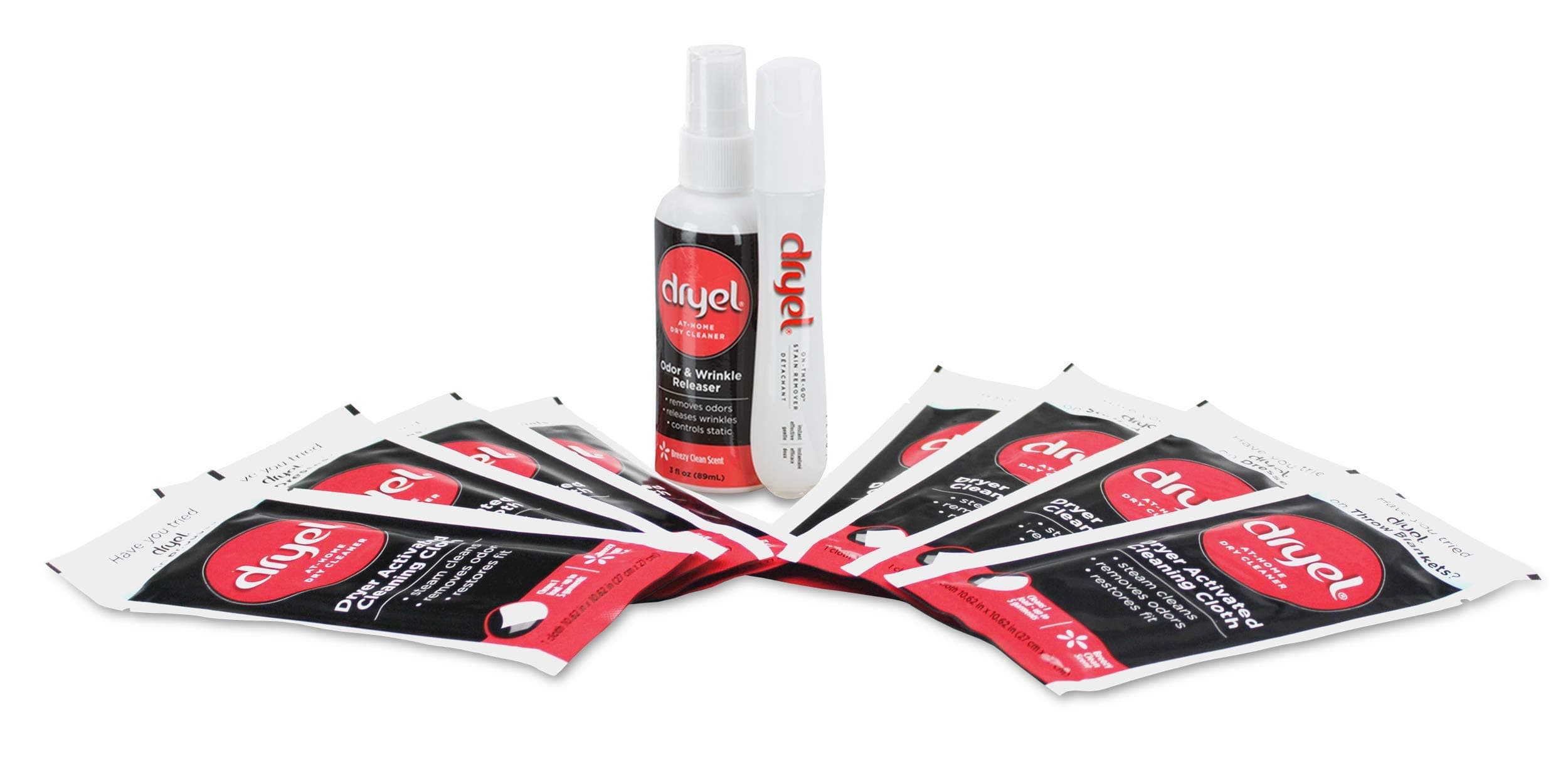 At-Home Dry Cleaner Refill Kit, Includes Dry Cleaning Cloths and To-Go Stain Removal Pen - 10 Load Capacity