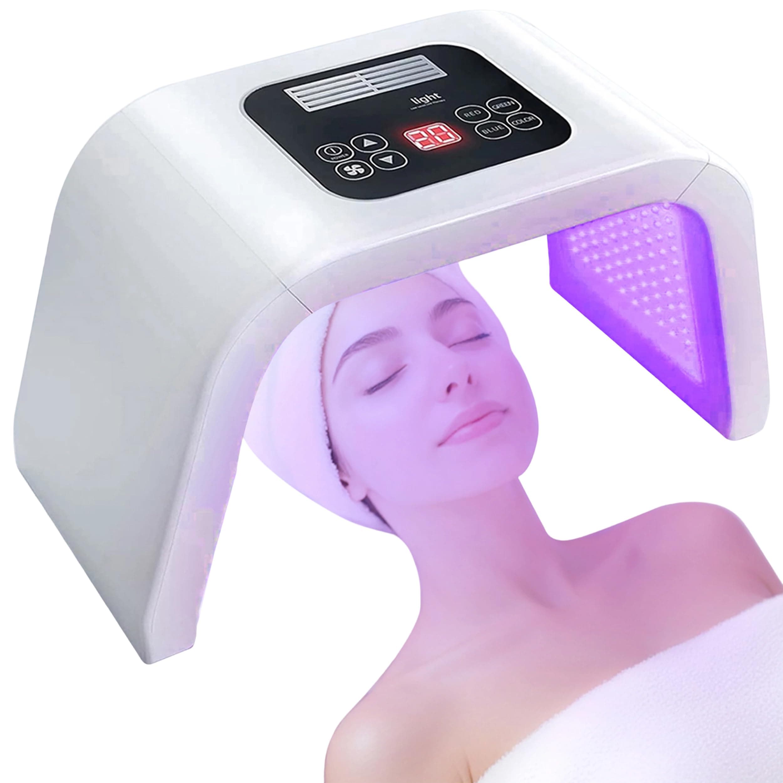 Led-Face-Tool,LED Light Therapy Facial Mask,7 in 1 Beauty Equipment for Skin Care at Home