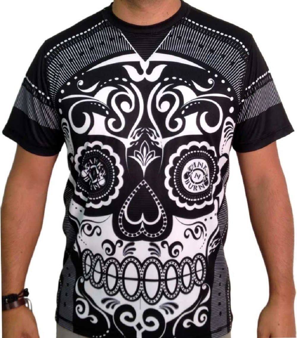INKnBURN Men's Sugar Skull Tech Shirt
