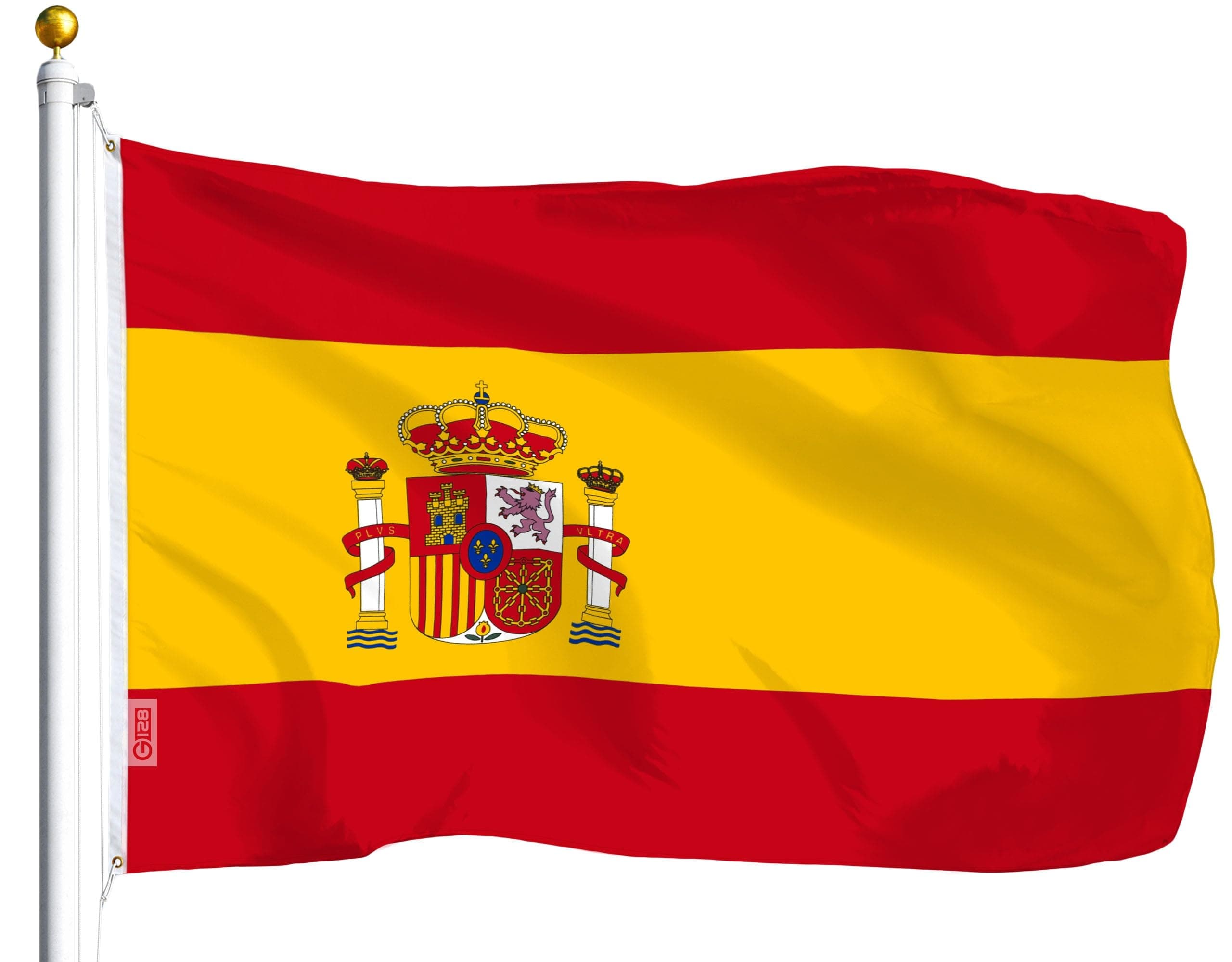 - G128 Spain Spanish Flag | 3x5 Ft | LiteWeave Series Printed 100D Polyester | Country Flag, Vibrant Colors, Brass Grommets