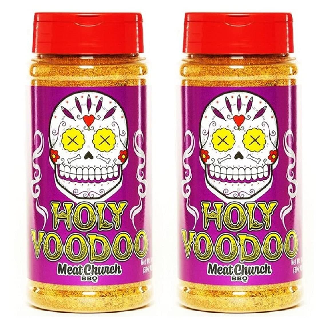 Meat Church BBQ Rub Combo: Two Bottles of VooDoo (14 oz) BBQ Rub and Seasoning for Meat and Vegetables, Gluten Free, Total of 28 Ounces