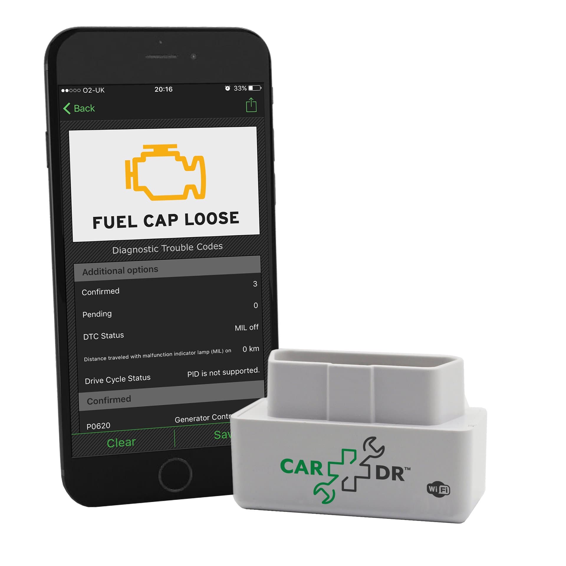 Car Dr™ OBD2 car diagnostic scanner tool - wifi super OBD ii car gadget accessories - car fault code reader with app software - Compatible with iPhone, Samsung & Android