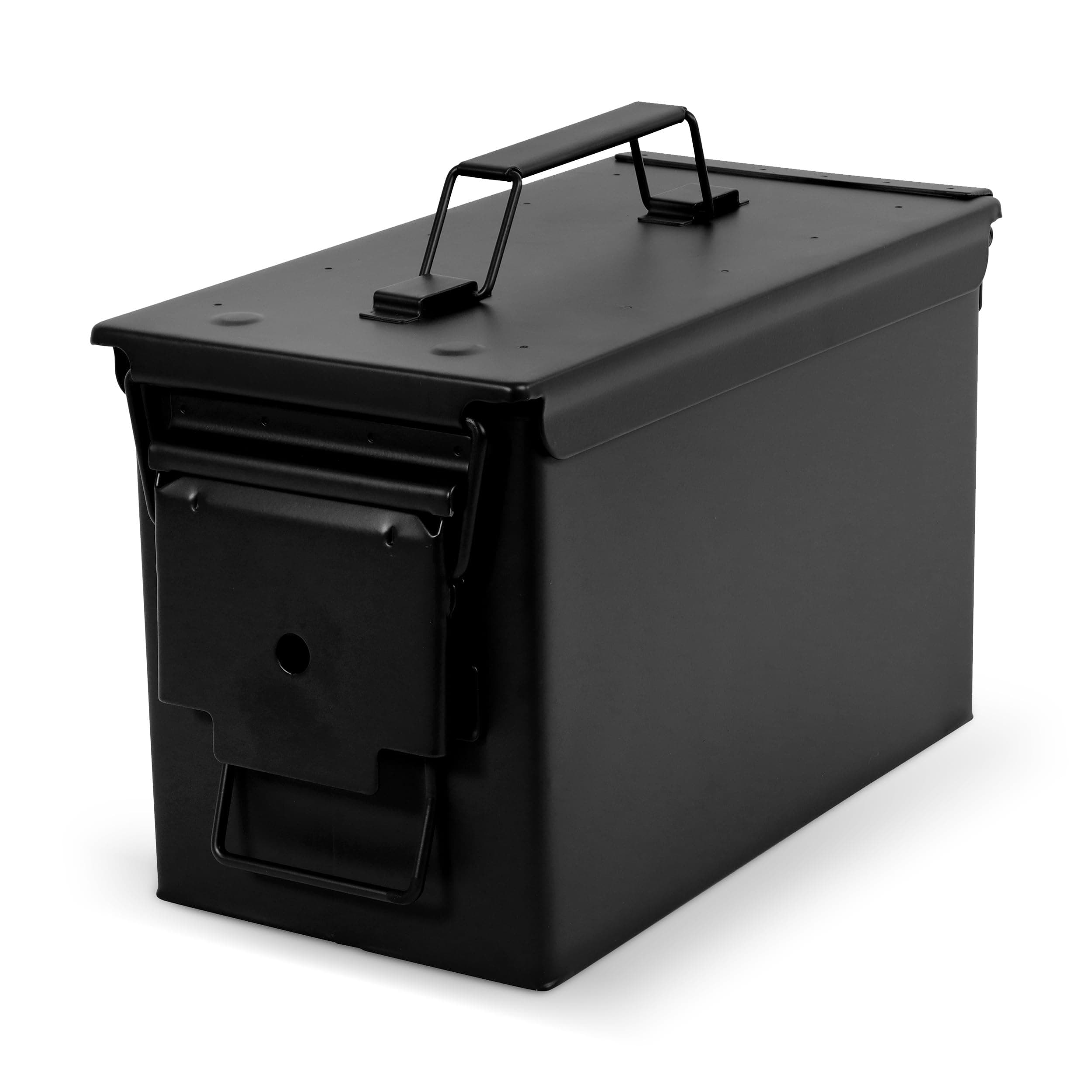 Metal Ammo Boxes - Black Ammo Storage Containers Ammo Cans with Flip Tops for Military or Home Storage