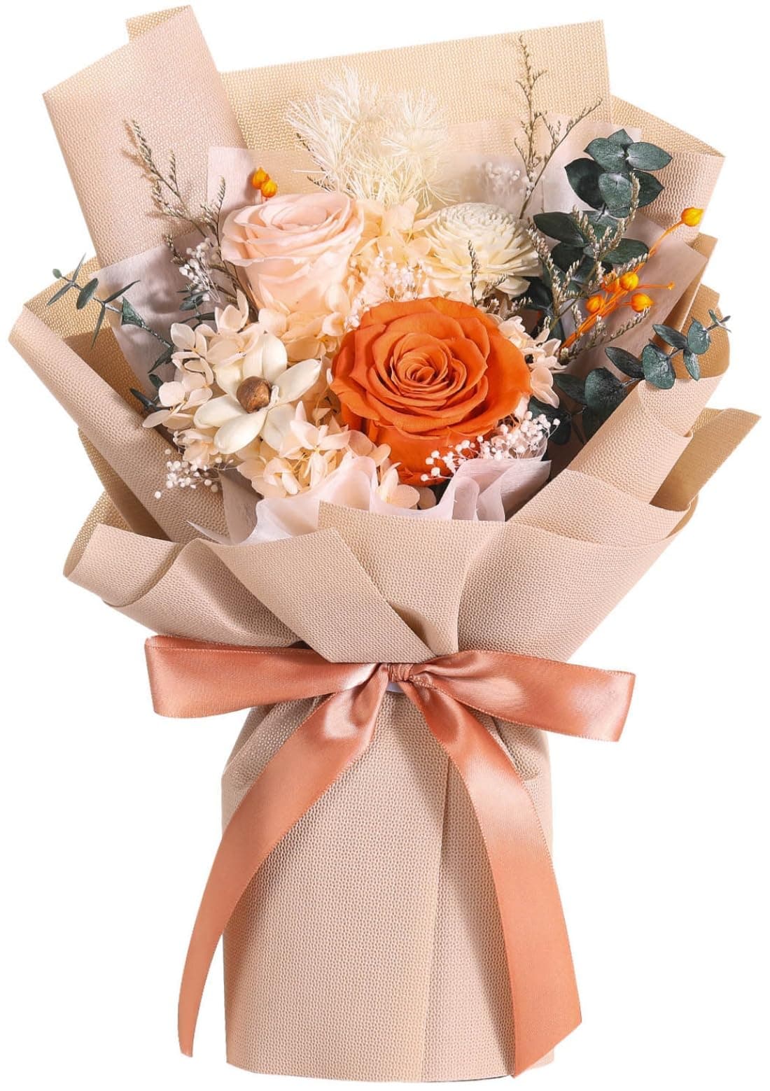 Jtoder Forever Flowers for Delivery, Preserved Flower Bouquets, Long Lasting Pink Roses, Gifts Bouquet for Mother Wife Girlfriend on Festivals Birthday Anniversary