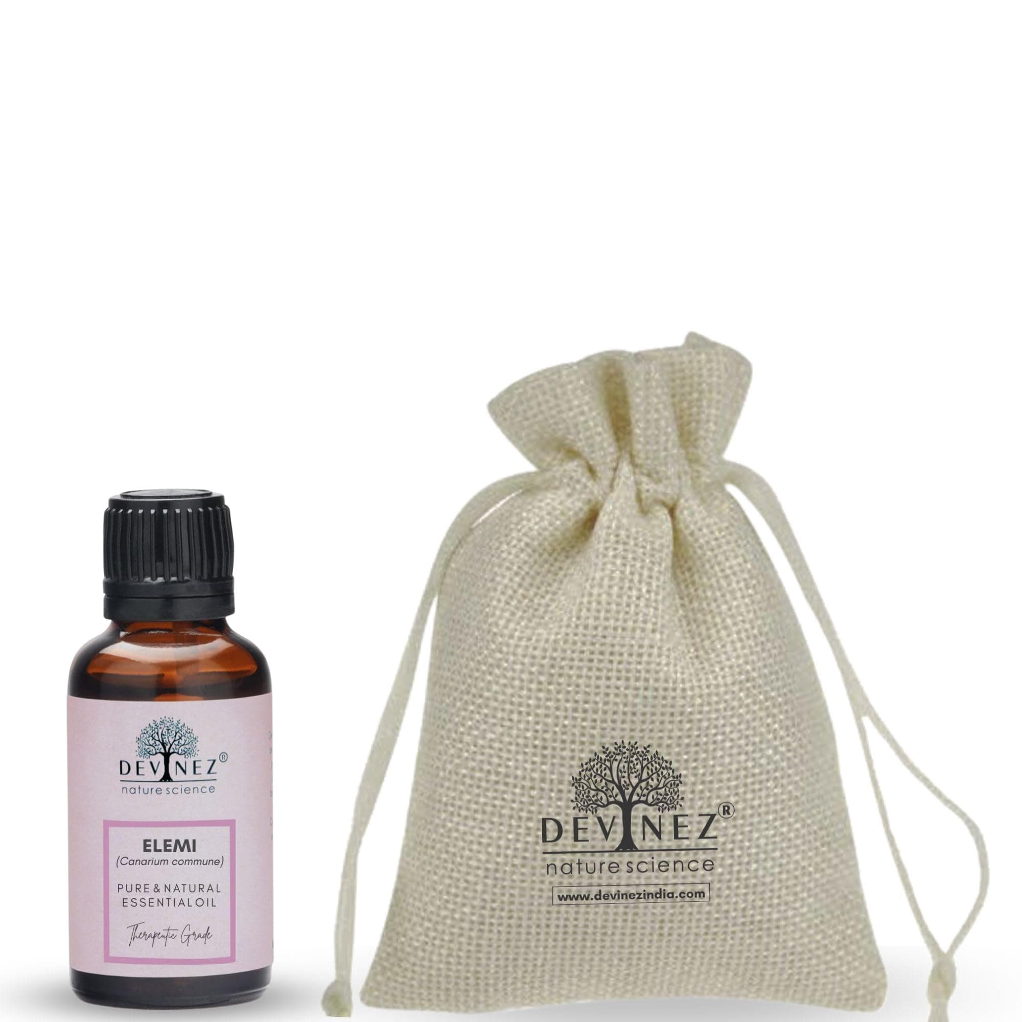 Devinez Elemi Essential Oil, 100% Pure, Natural & Undiluted, 50ml in Glass Bottle - Reduce Inflammation, Healing of wounds, muscle & pain, Wrinkles, Skin Care, Reduce Tension, Anti-Inflammatory